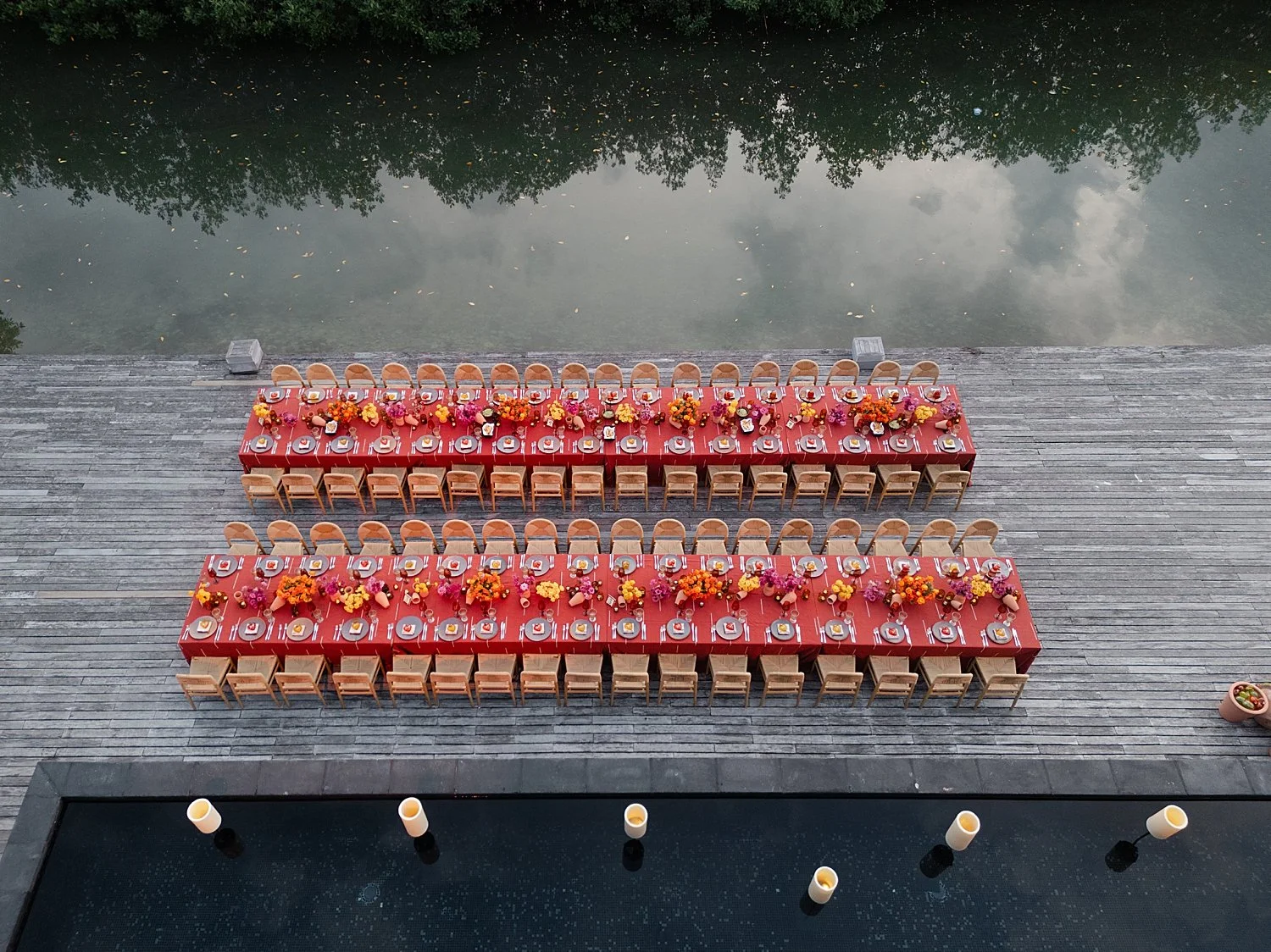  open air rehearsal dinner at NIZUC Resort in Mexico 