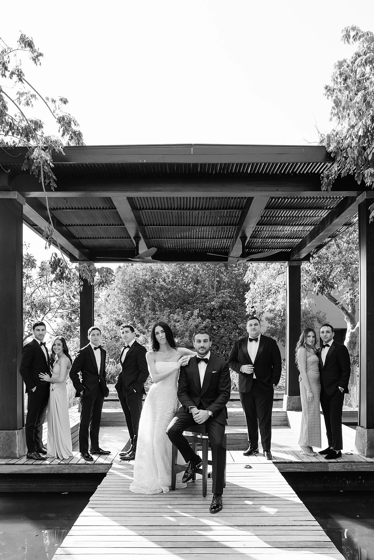  wedding party portraits from Mexico destination wedding in Cancun  