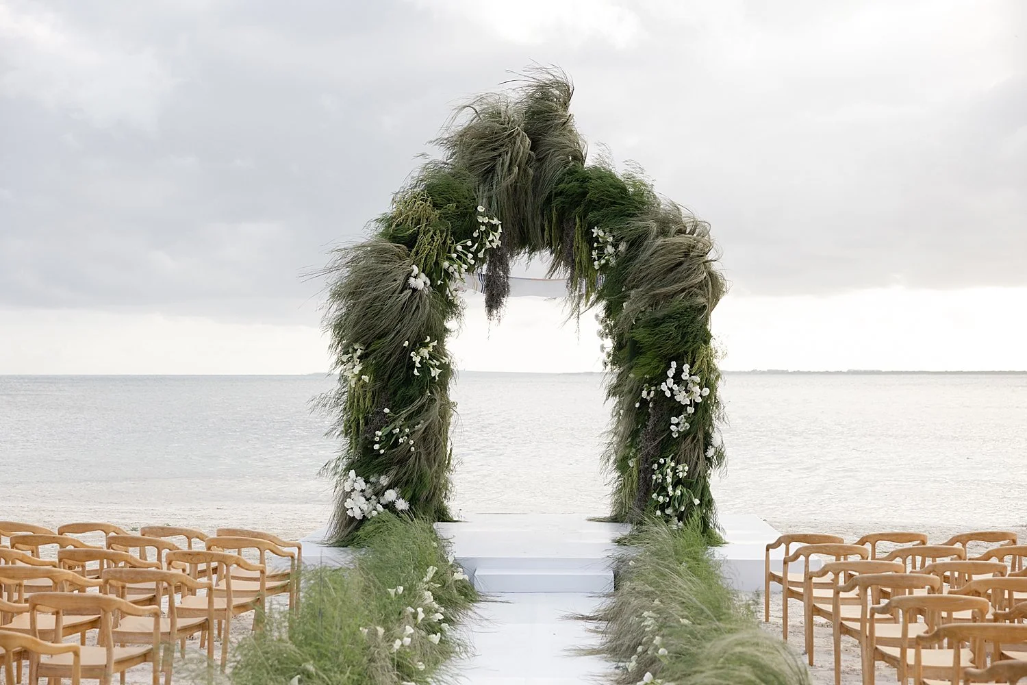  outdoor beach wedding ceremony in Mexico  