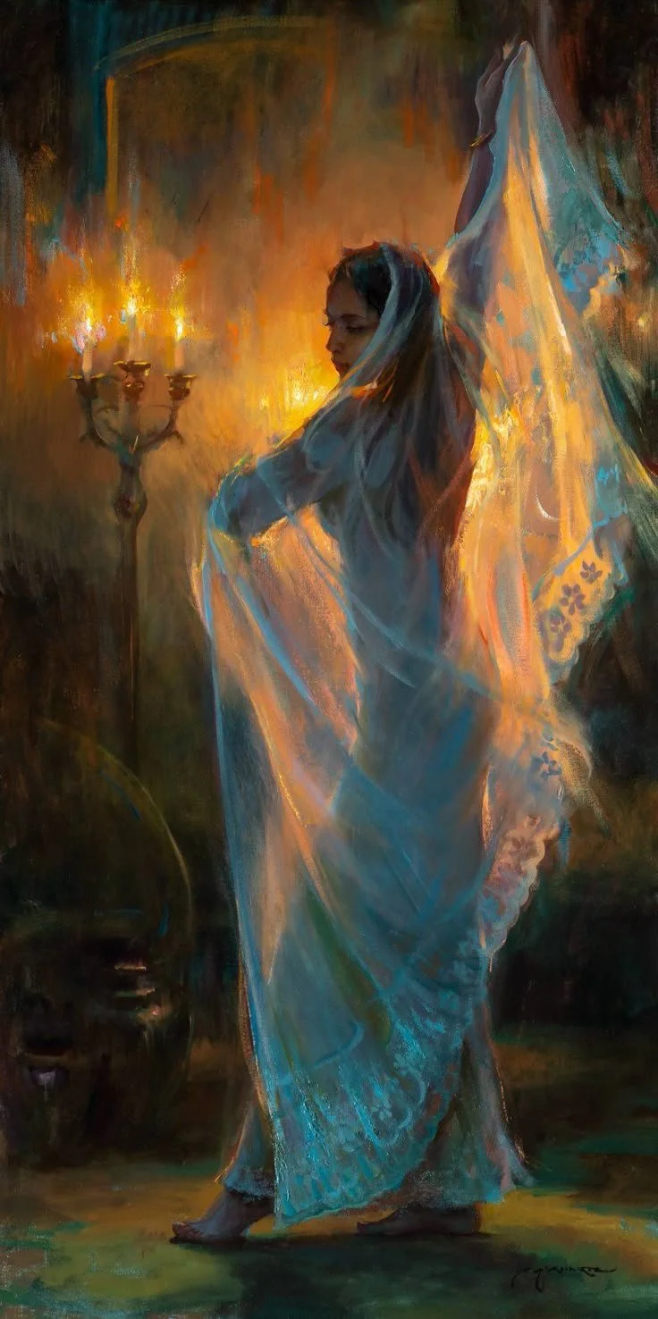 Daniel Gerhartz ~ %22Wrapped in Light%22 60%22 x 30%22 To be exhibited at our exhibition, %22Choosing Beauty%22 at the Meyer Gallery, Santa Fe NM 1-800-779-7387.jpg