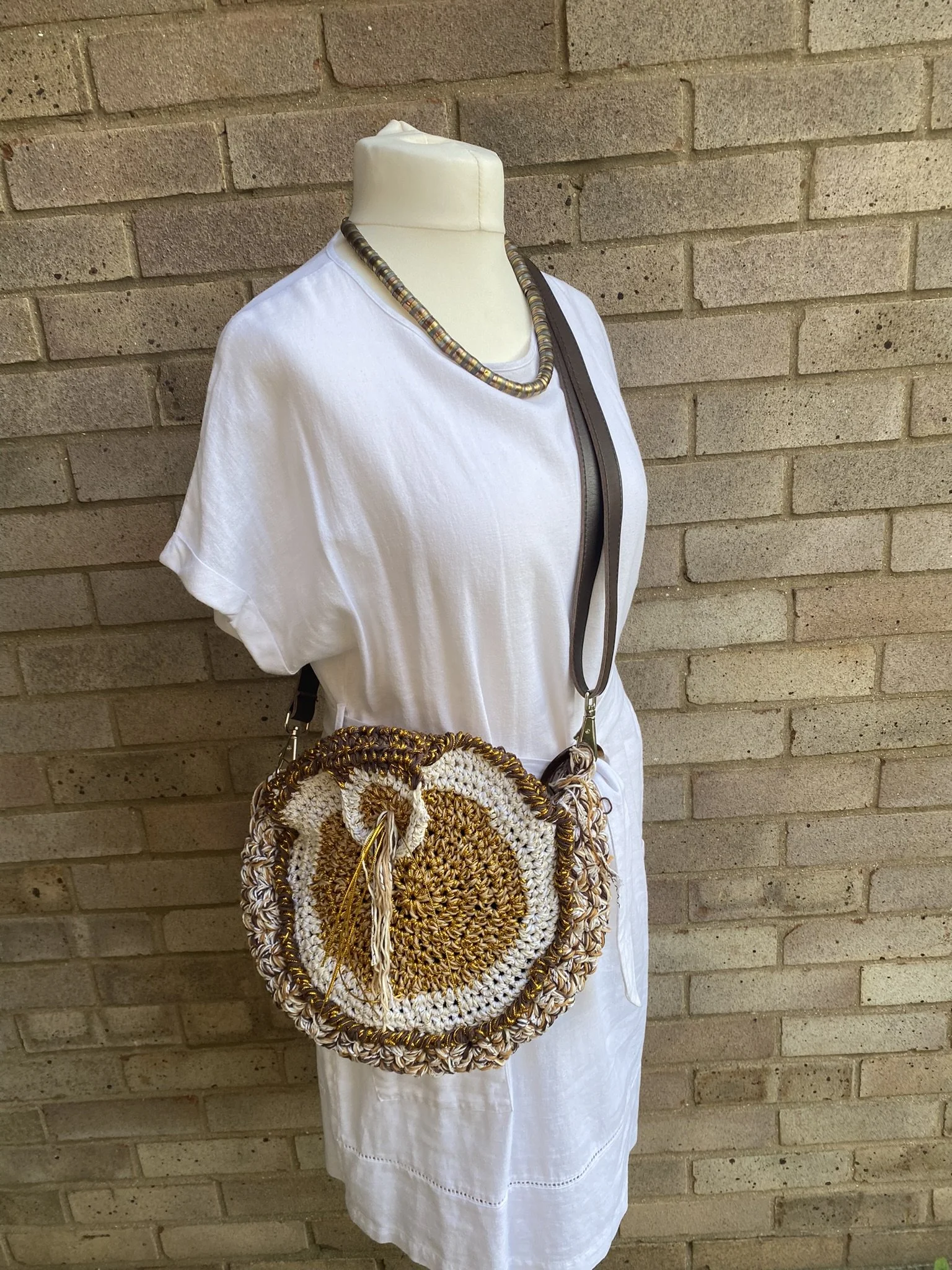 Golden eye summer shoulder bag