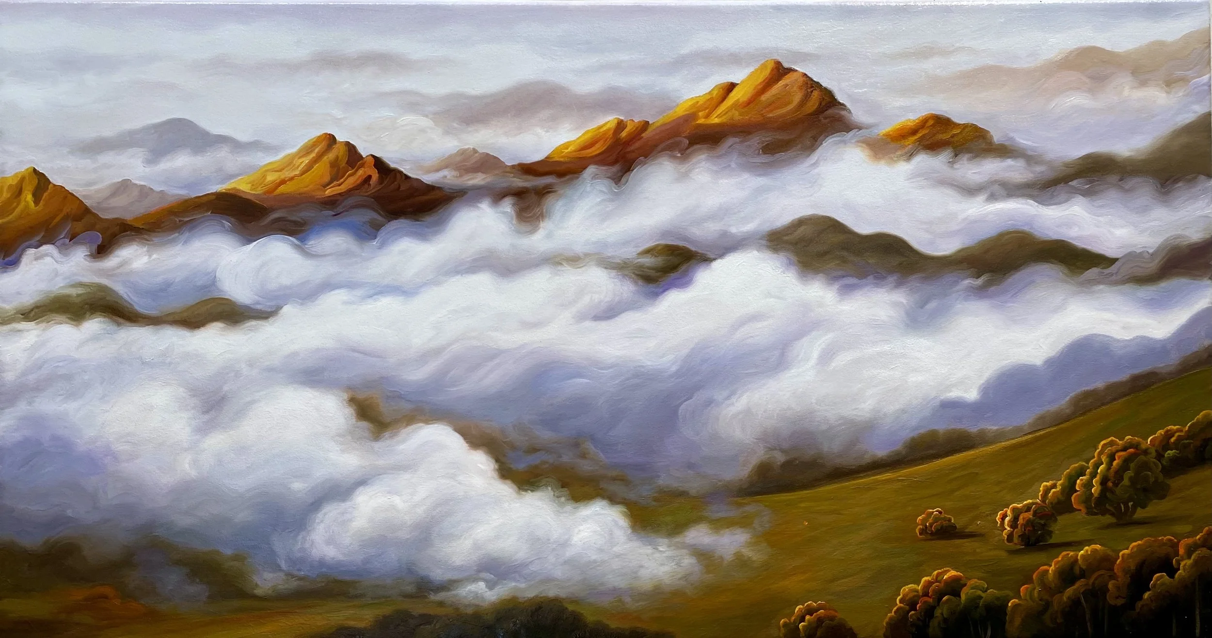 The Unquenchable Flame, 30” x 56”, oil on canvas
