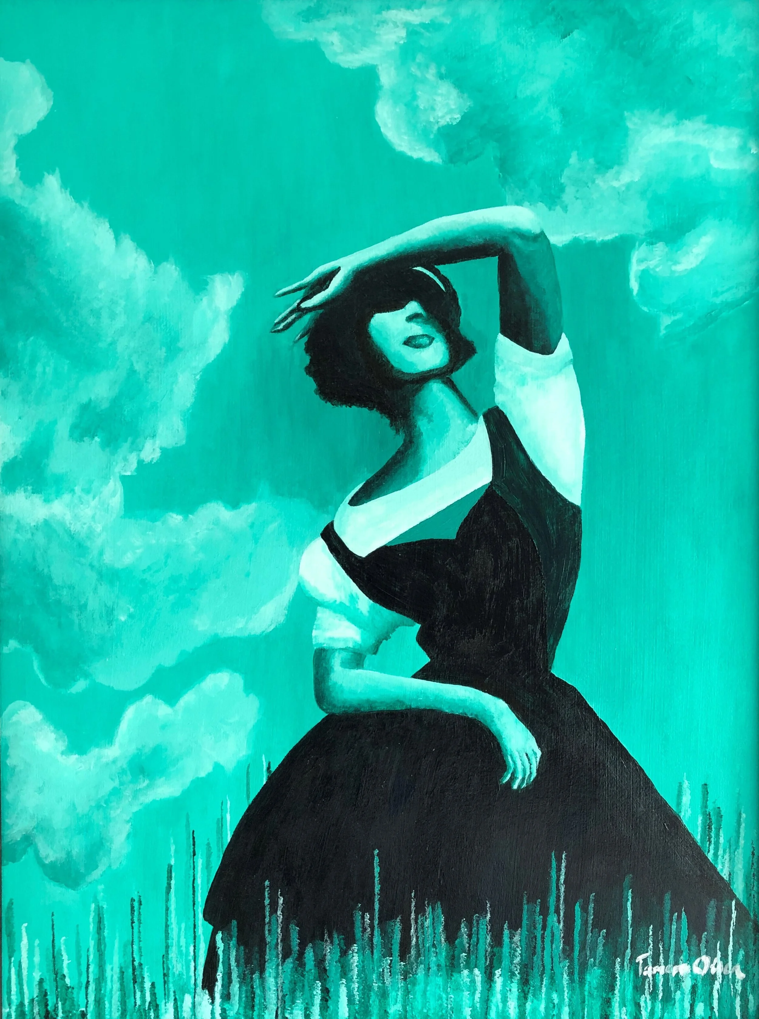 Monochromatic, 22"x30" Acrylic on paper
