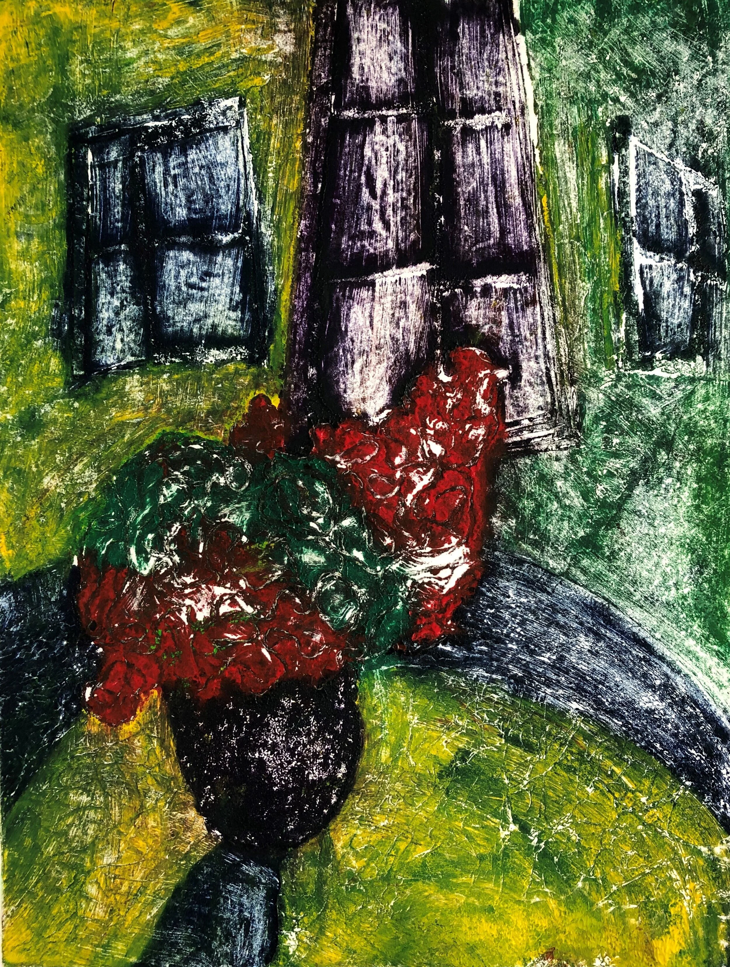 Installation, 9¾"x12¾" Collagraph