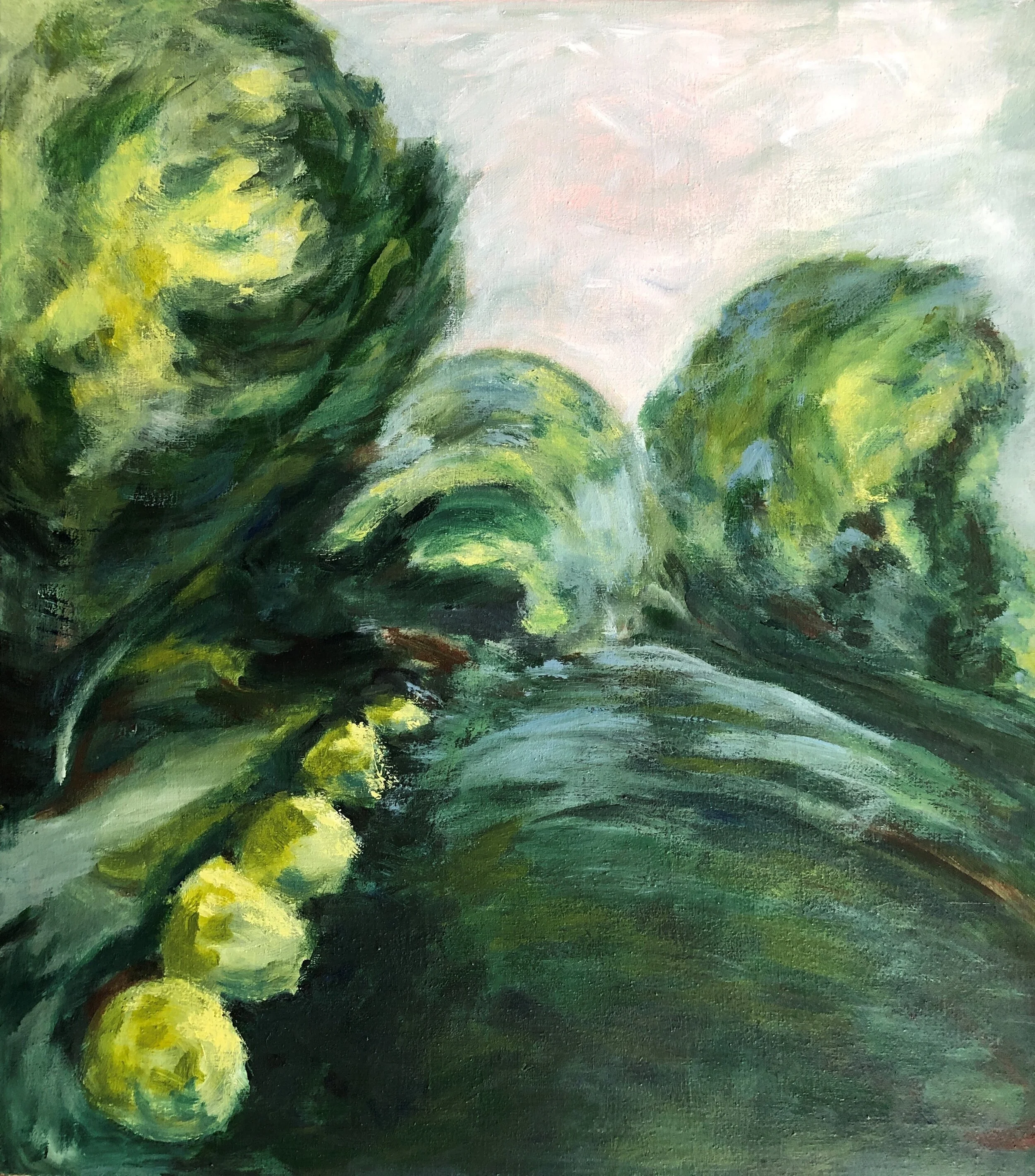 Smoke, 25"x28", Acrylic on linen