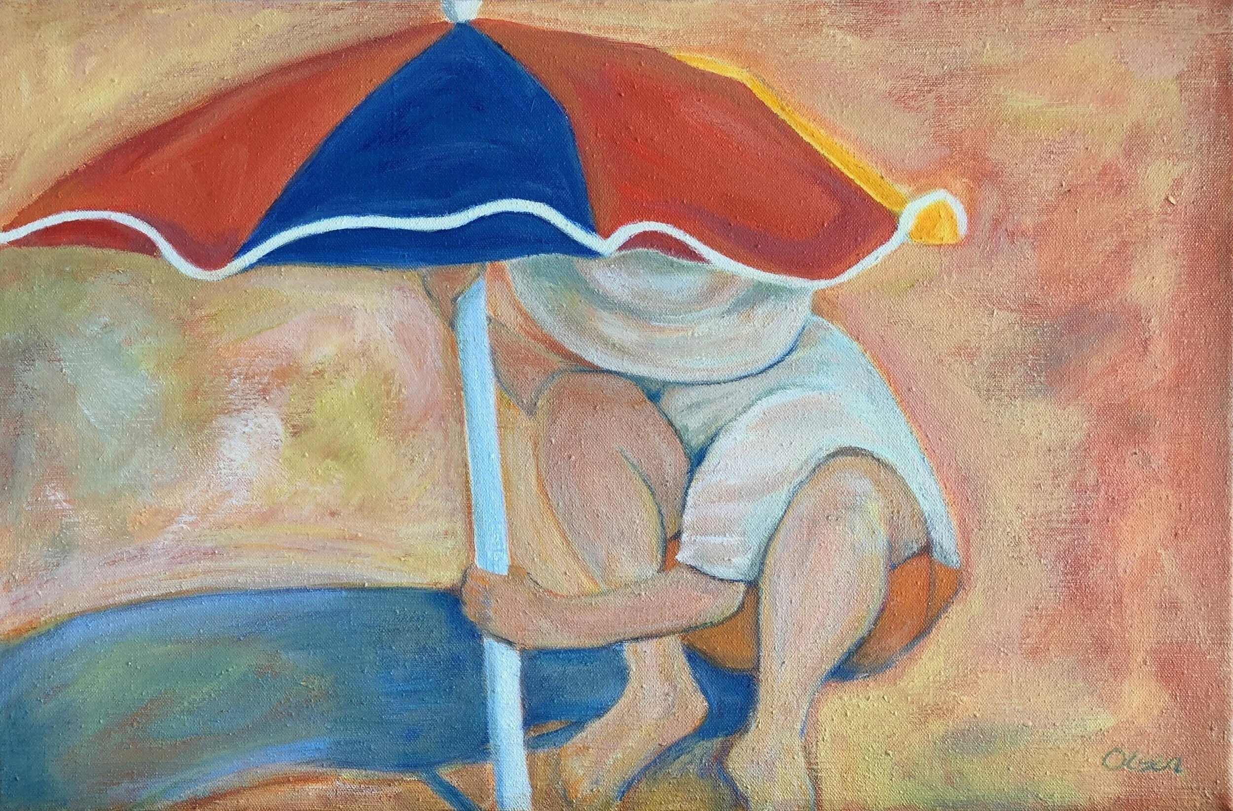 The Umbrella, 23"x15", Acrylic on canvas