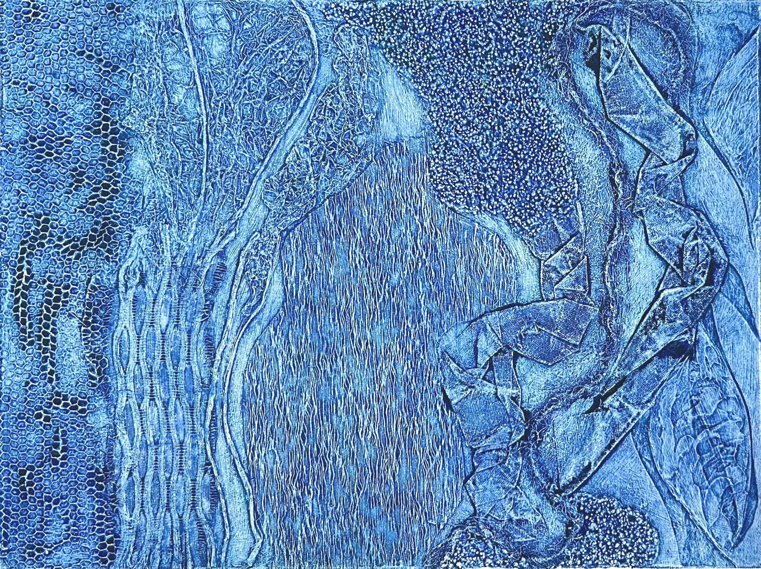 Untitled, 9"x12", Collagraph