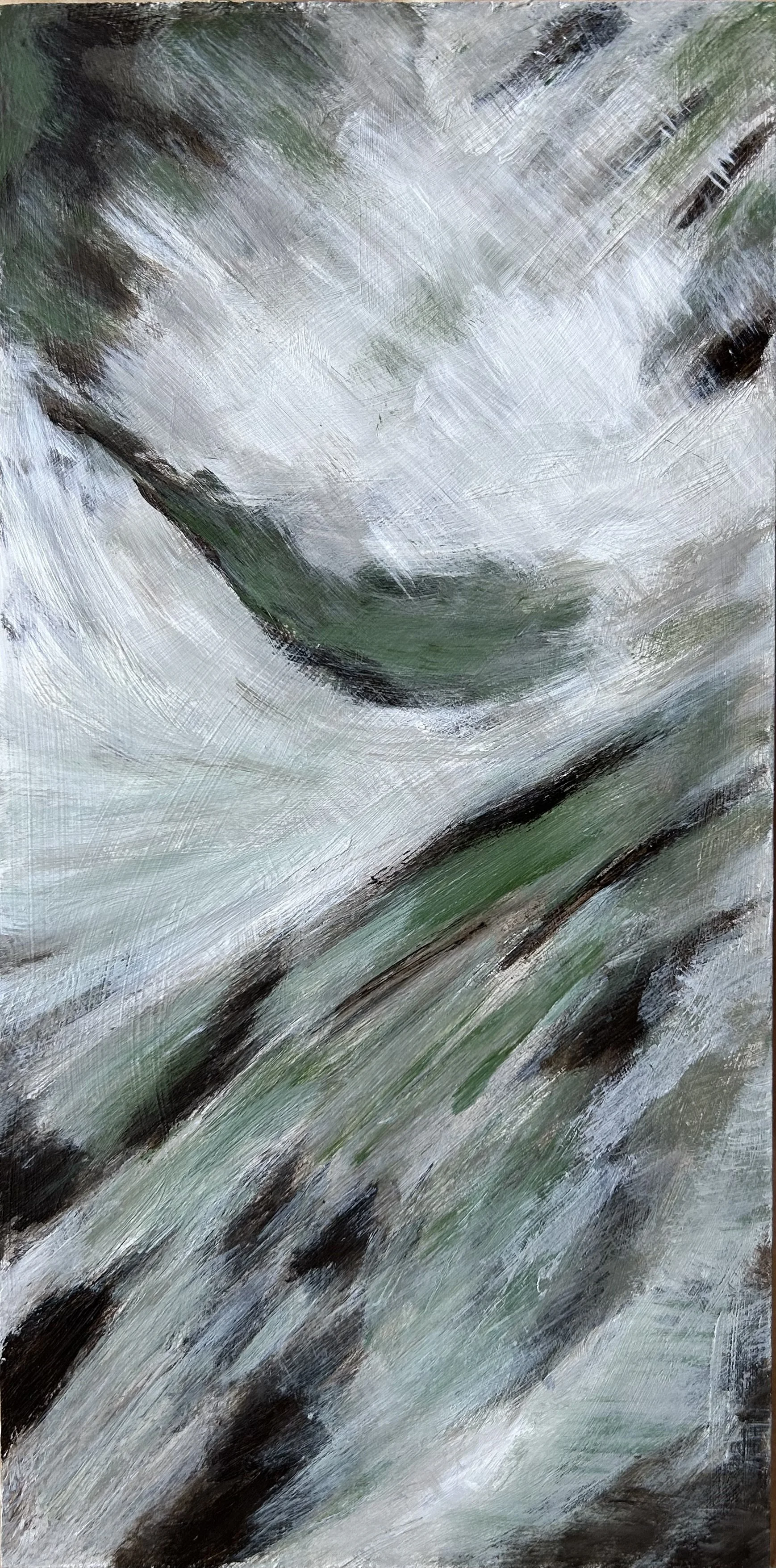 Untitled, 6"x12", Acrylic on masonite