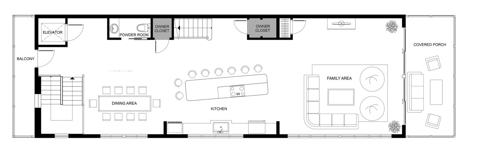 Second Floor (Dining Room, Kitchen, Living Room)