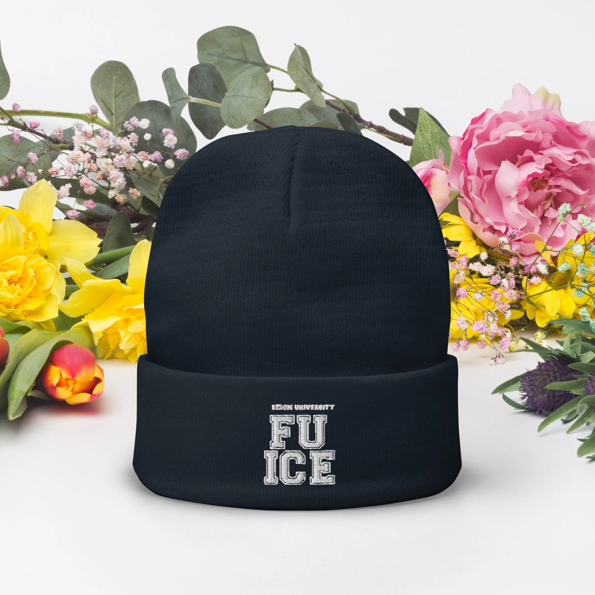 Embroidered FU ICE Beanie