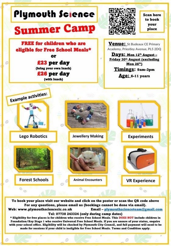 Holiday Camps — Plymouth Science CIC