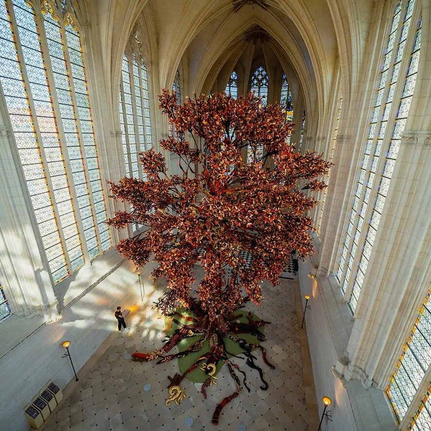 &quot;Tree of Life&quot; 

Mesmerized by this art installation by @joanavasconcelosatelier at The Sainte Chapelle in the Ch&acirc;teau de Vincennes. 
.
.
.
#artinstallation  #artwork #amazingartwork #art