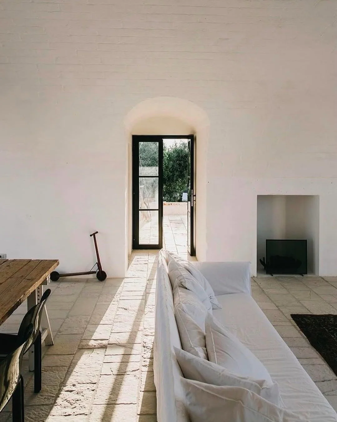 Morning light pouring through stone and silence. Mediterranean minimalism at its best. ☀️