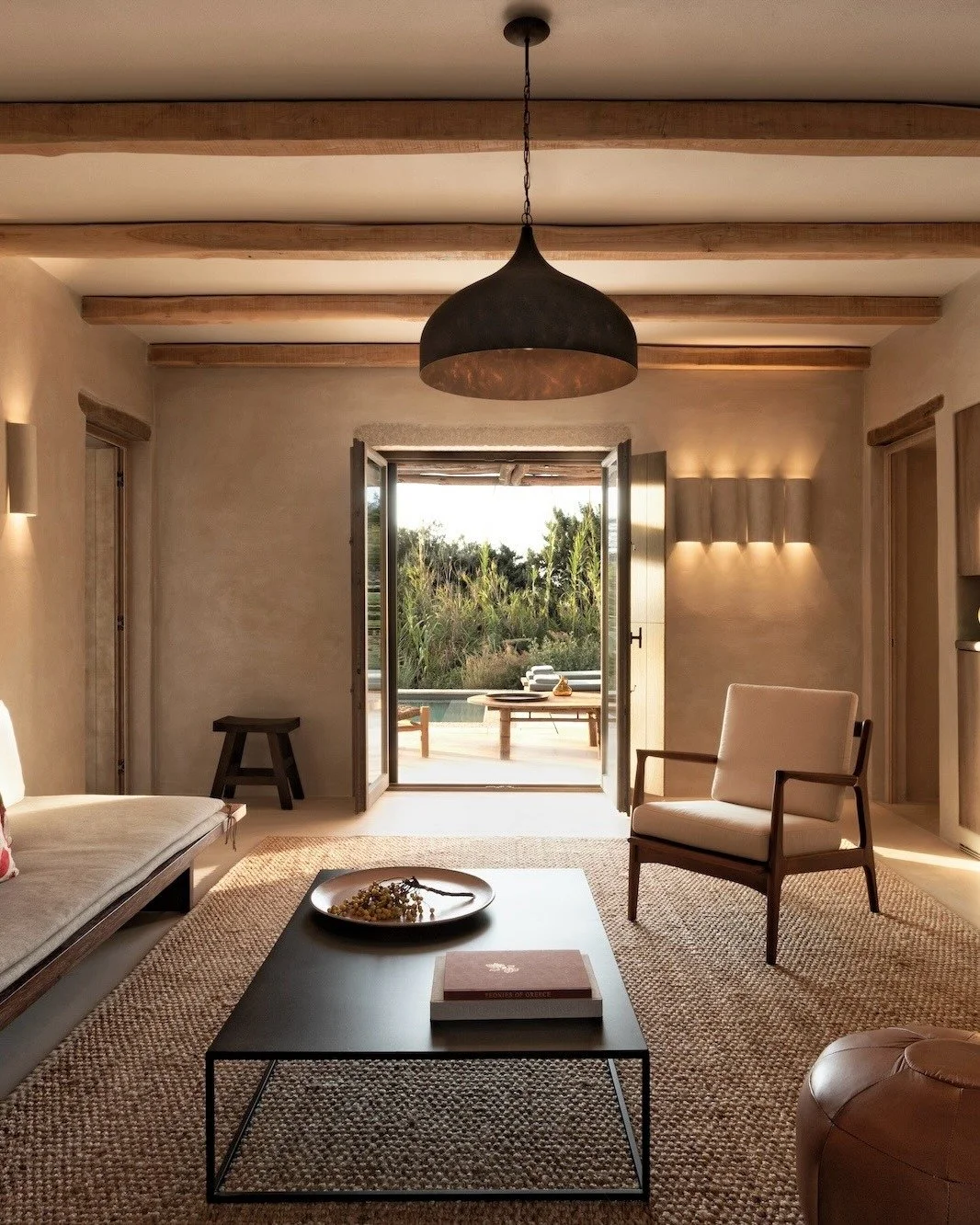 // The Rooster Hotel // 

"...The interior design, conceived to create an air of a private shelter, allows for spacious and elegant indoor areas, reflecting a casual chic style with an eclectic attitude. Wood, marble and cotton, all in a variety