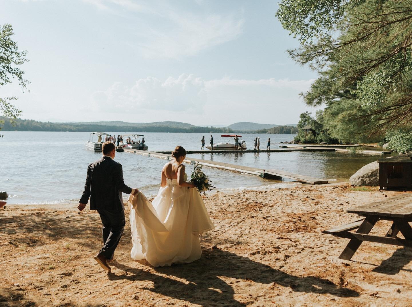 S+G&rsquo;s intimate, summer camp, Covid-pod ceremony last year was so sweet - today they finally get to celebrate at @cunninghamfarmmaine with all of their friends and family for a special vow renewal, dance party and alllll the hugs they can handle