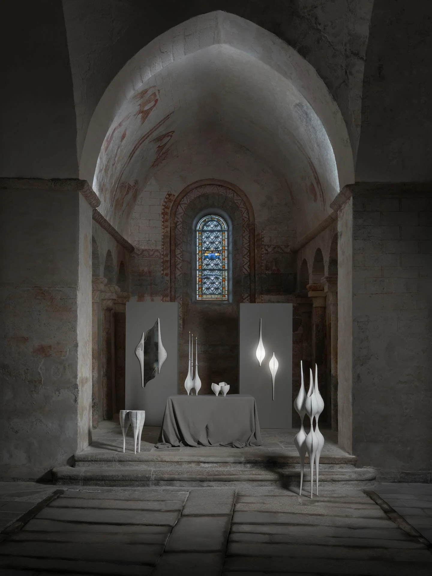 Art direction, set design &amp; photography 
for @nadege_mouyssinat 

A sacred atmosphere for these beautiful porcelain pieces 🩶
