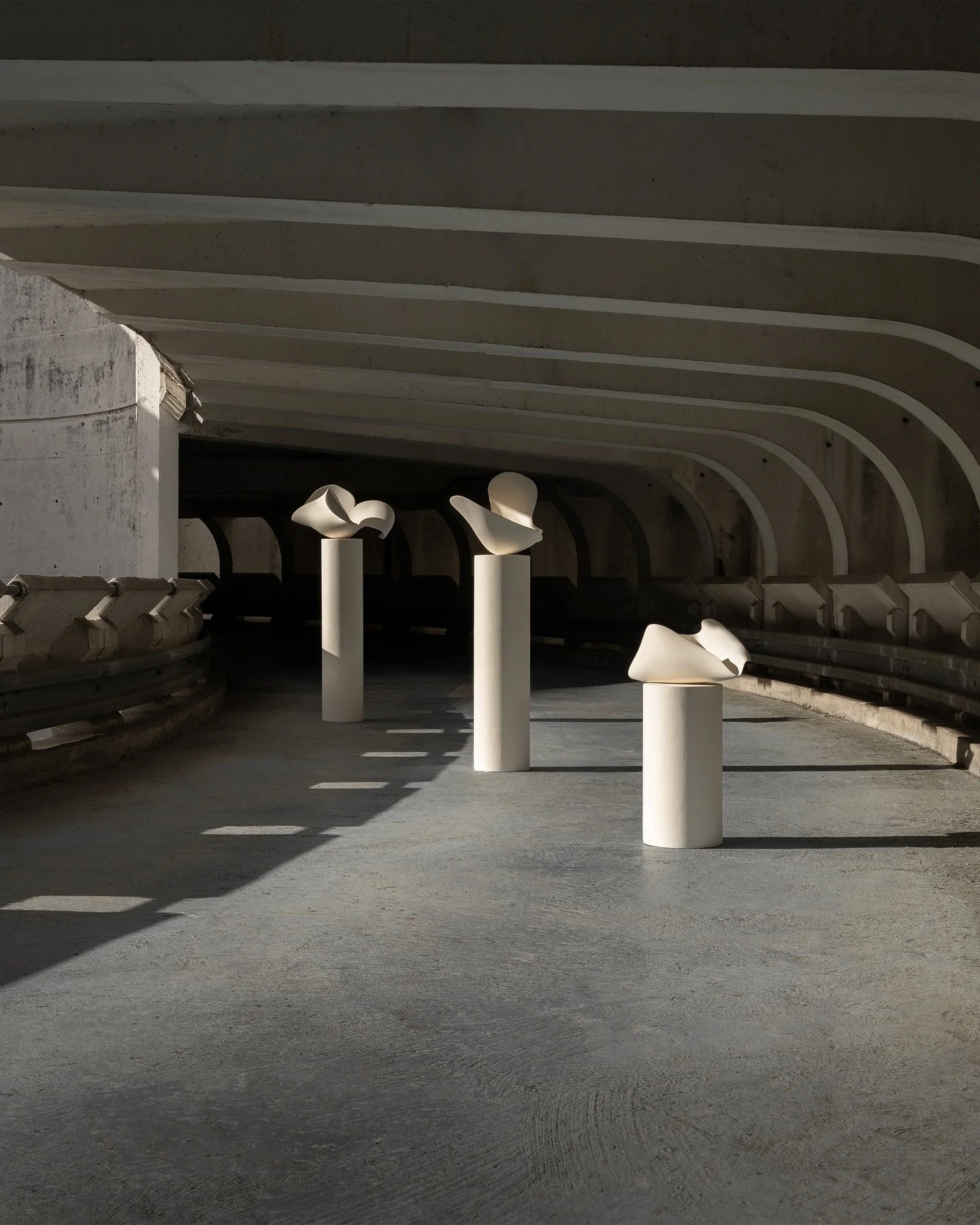 Shooting for the STRATES show by @galerie.philia 

Such an amazing experience shooting in these two iconic brutalist landmarks: Mont d&rsquo;Est parking by Jacques Kalisz, and Espaces Abraxas by Ricardo Bofill. 

I had the pleasure to accompany the P