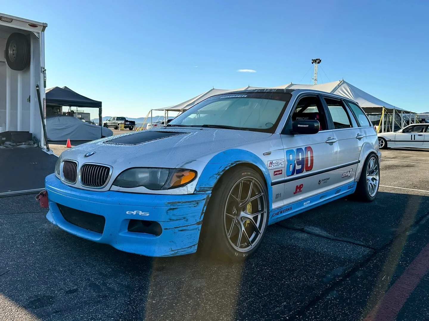 We love wagons! Especially track wagons. @bimmer_challenge just finished up their season and @blackflagged sent us these photos of his E46 rocking our Cobalts. We can&rsquo;t wait to support this series in 2026!
