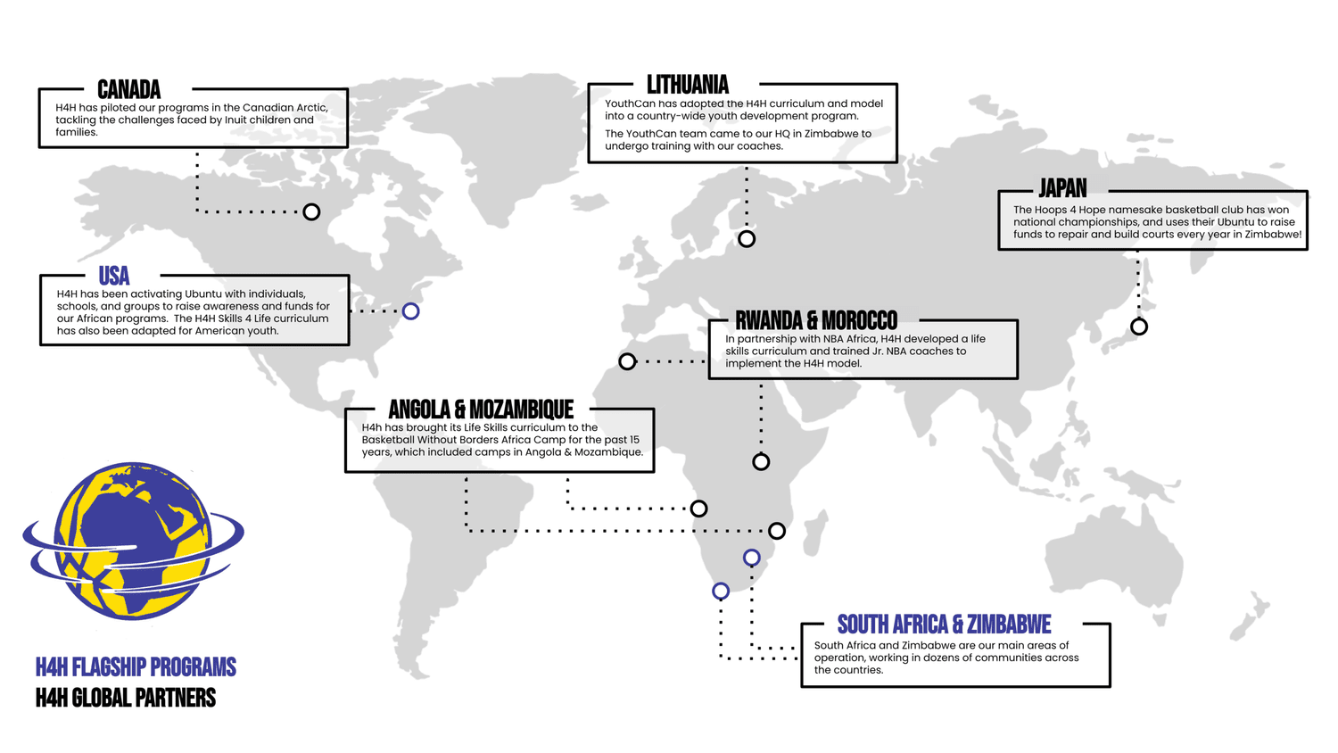 Hoops 4 Hope global community map