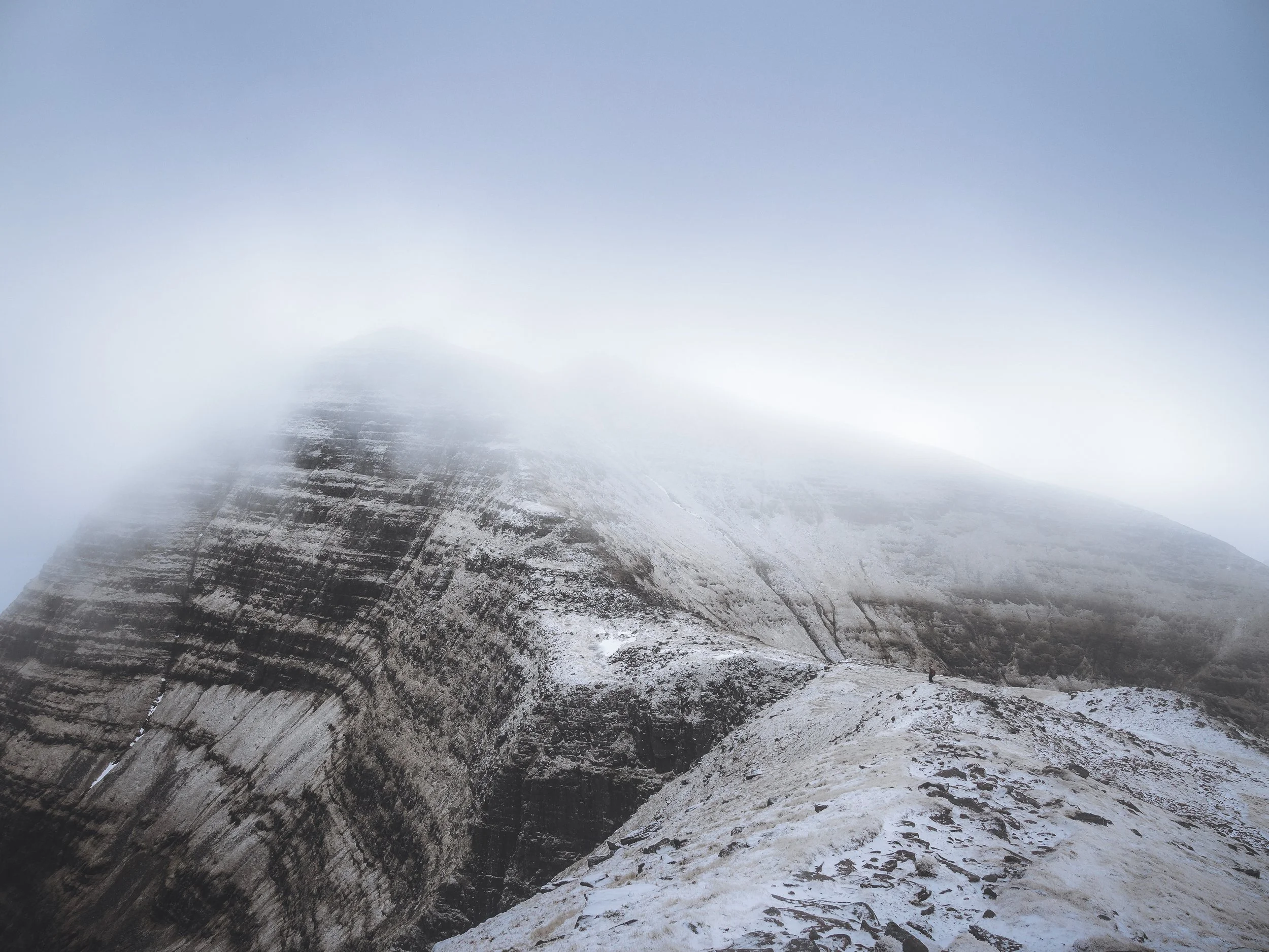 Hiker in the Mist