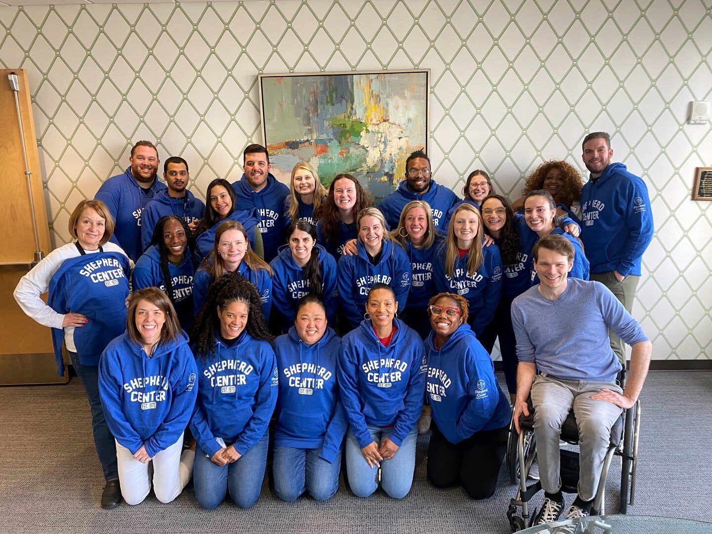 Moments that matter 💙  In February, Andee's Army helped celebrate the hard working staff of Shepherd's Recreation Therapy department. The in person bonding made it extra special to be with each other in a casual fun environment and not in treatment 