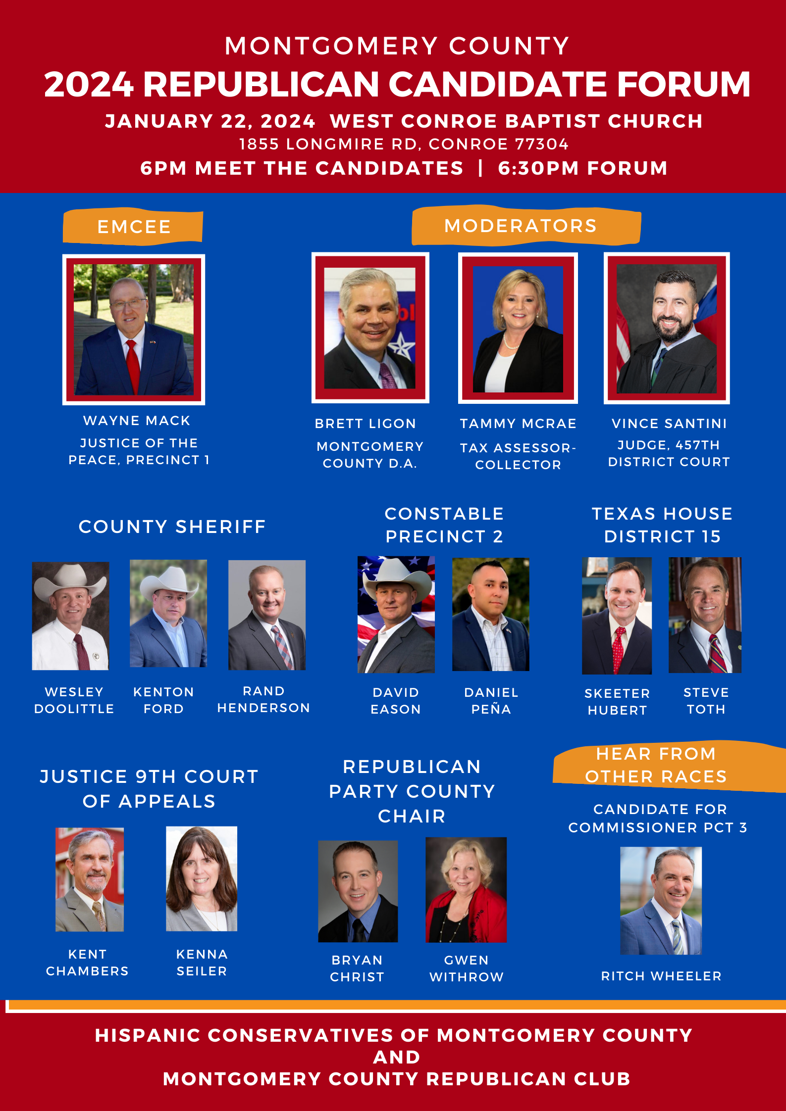 Hispanic Conservatives: Candidate Forum Including Republican County ...