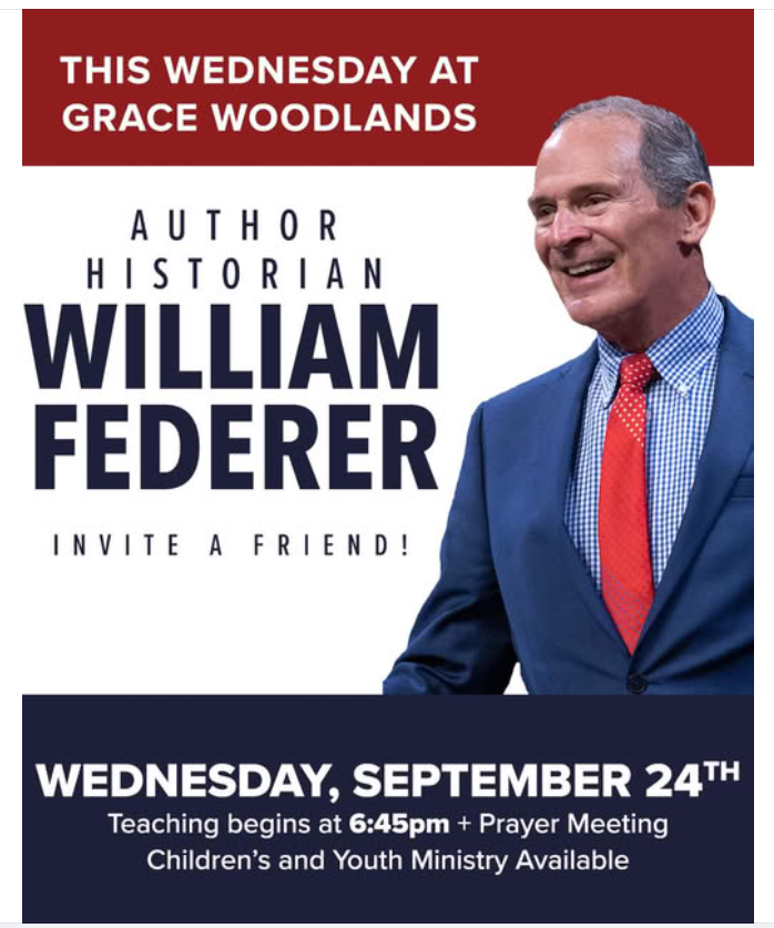 William Federer at Grace Woodlands