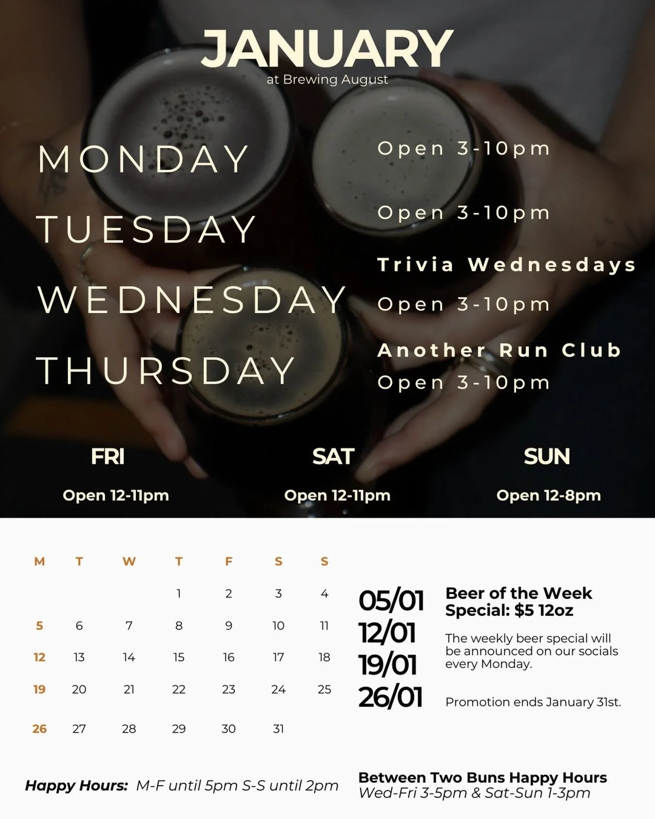 Happy New Year!!

Excited as always to see where this year will take our brewery, taproom &amp; team. 

As always, make sure to set your notifications on to not miss out on our Beer of the Week Specials this month. 

#VancouverCraftBeer #CraftBeerYVR