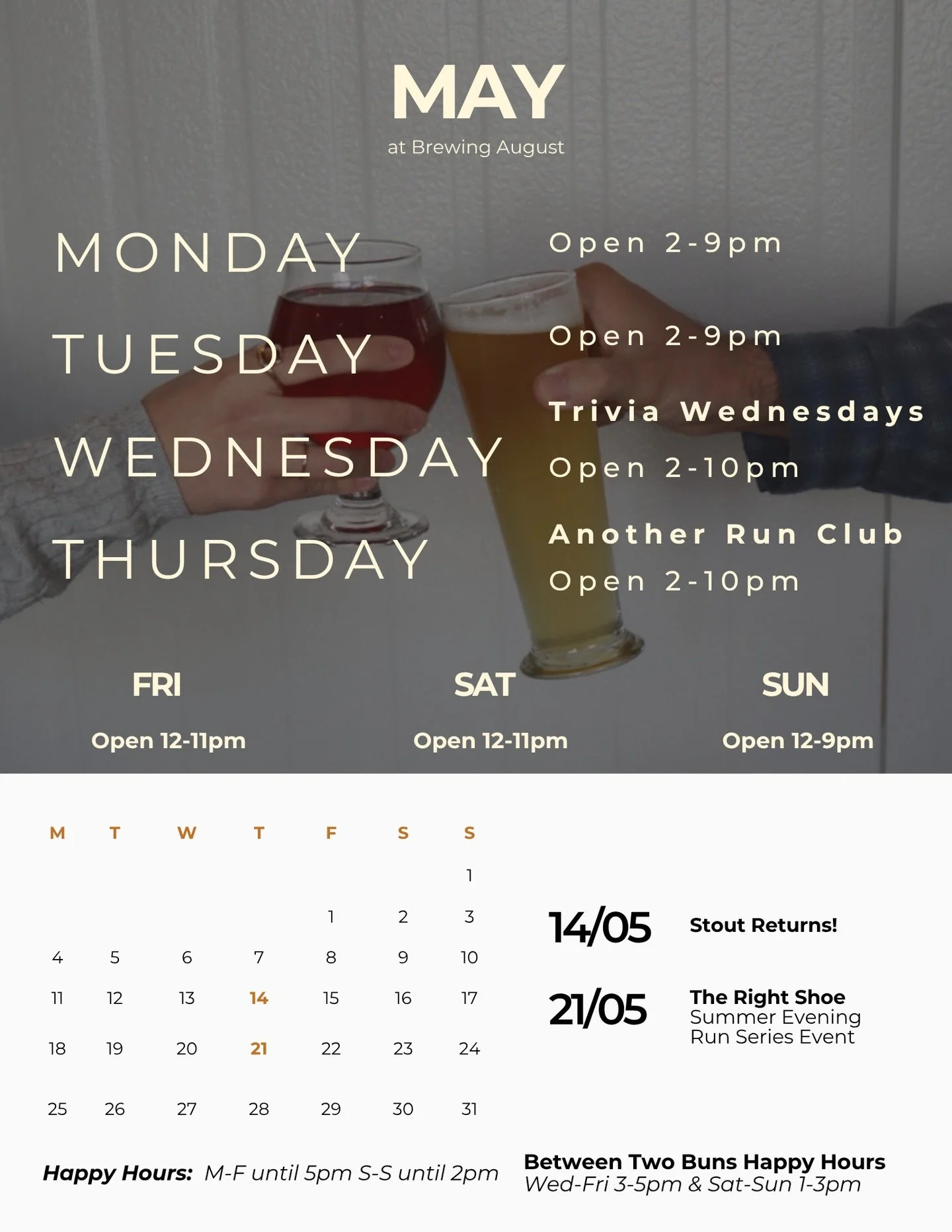 Hello May 👋

Excited for what lies ahead this month! 

Swing by and take advantage of the start of summer activities!