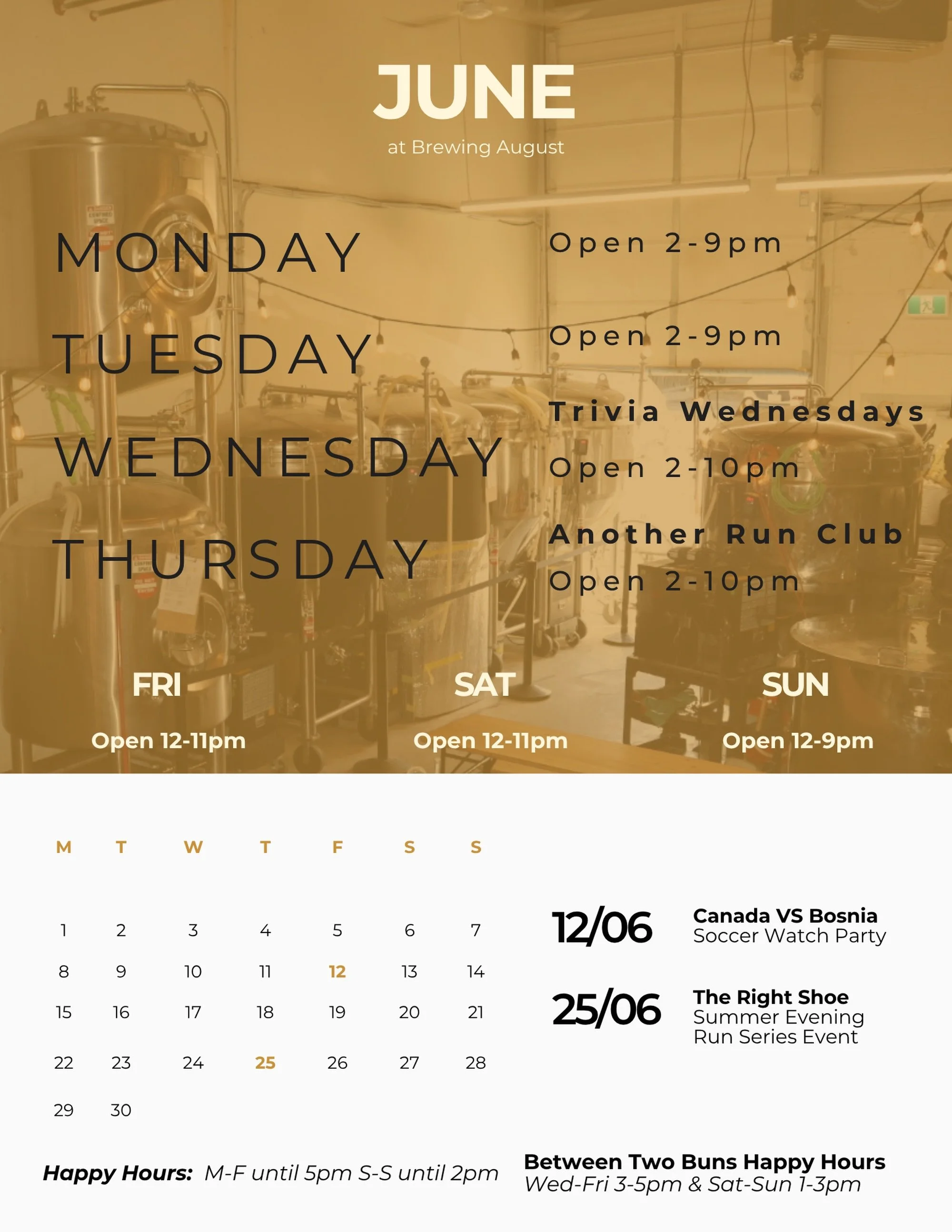 Glad to see you June! 

Make sure to take advantage of this month. Some of the longest days and patio night are upon us. 

Open until 9 today ✨