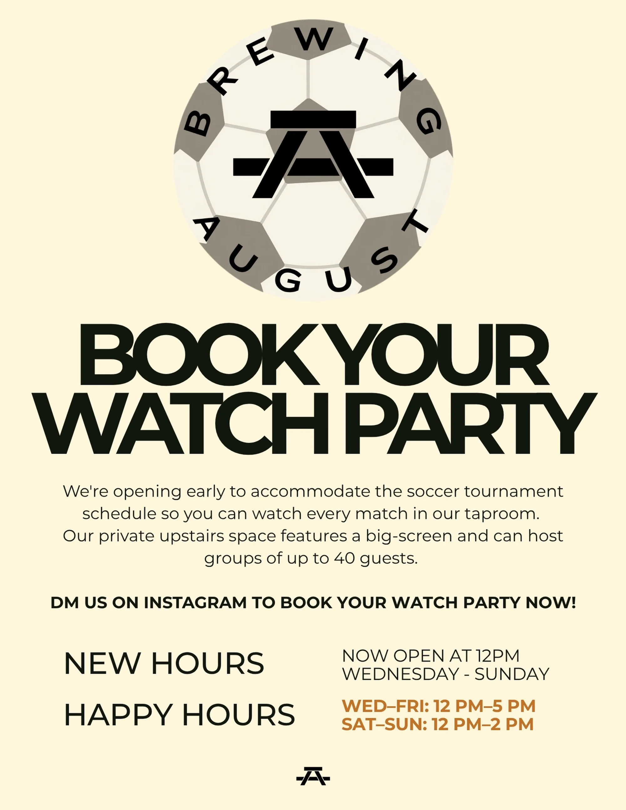 Looking for the perfect spot to host a W**** C** watch party? 🤭

Our upstairs event space is available to book and features a big screen, plenty of room for your crew, and all the beer and burgers you&rsquo;ll need to cheer on your team.

To make su