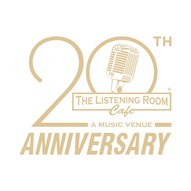 20 Year anniversary logo for The Listening Room Cafe