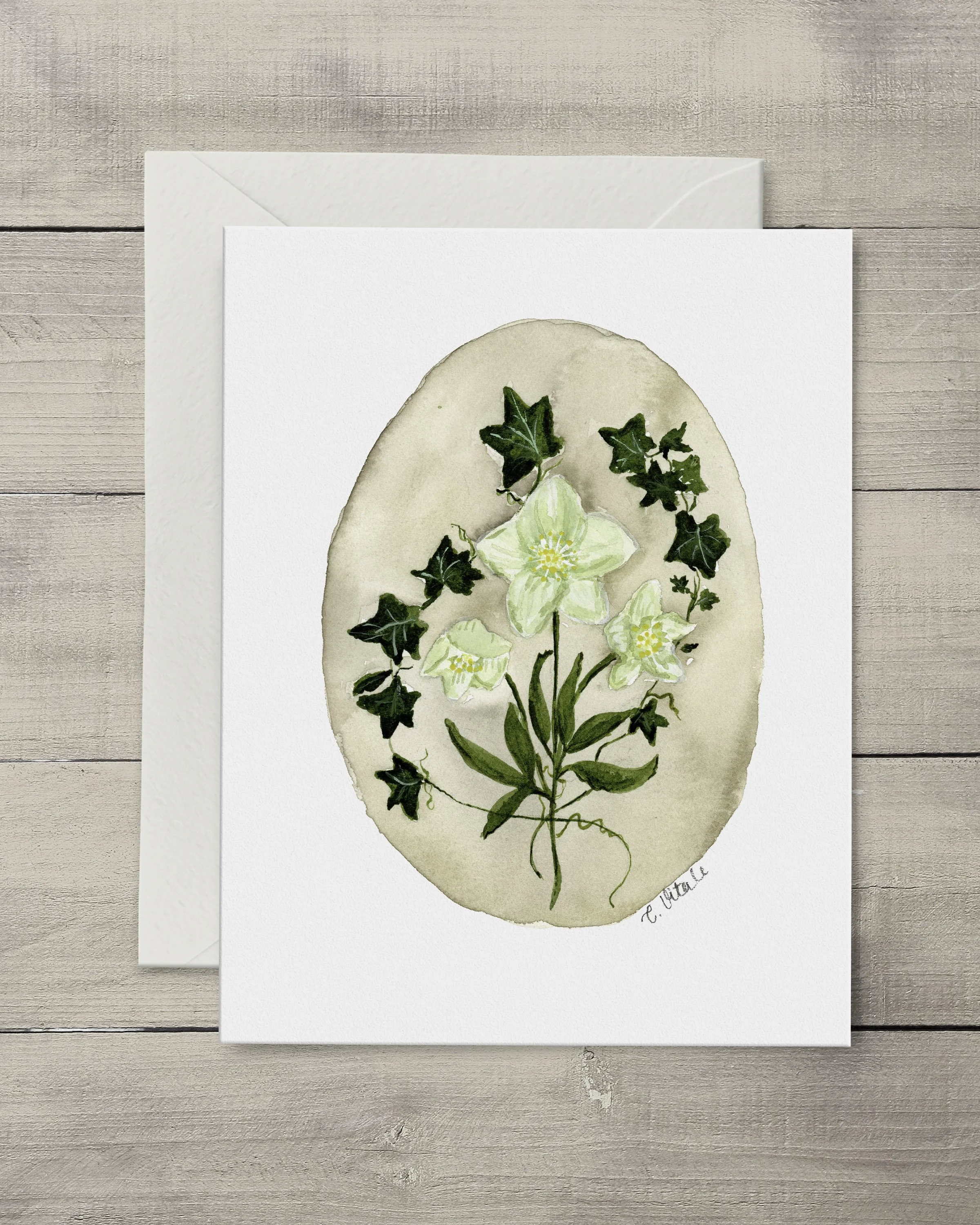Evergreen Vow Note Card