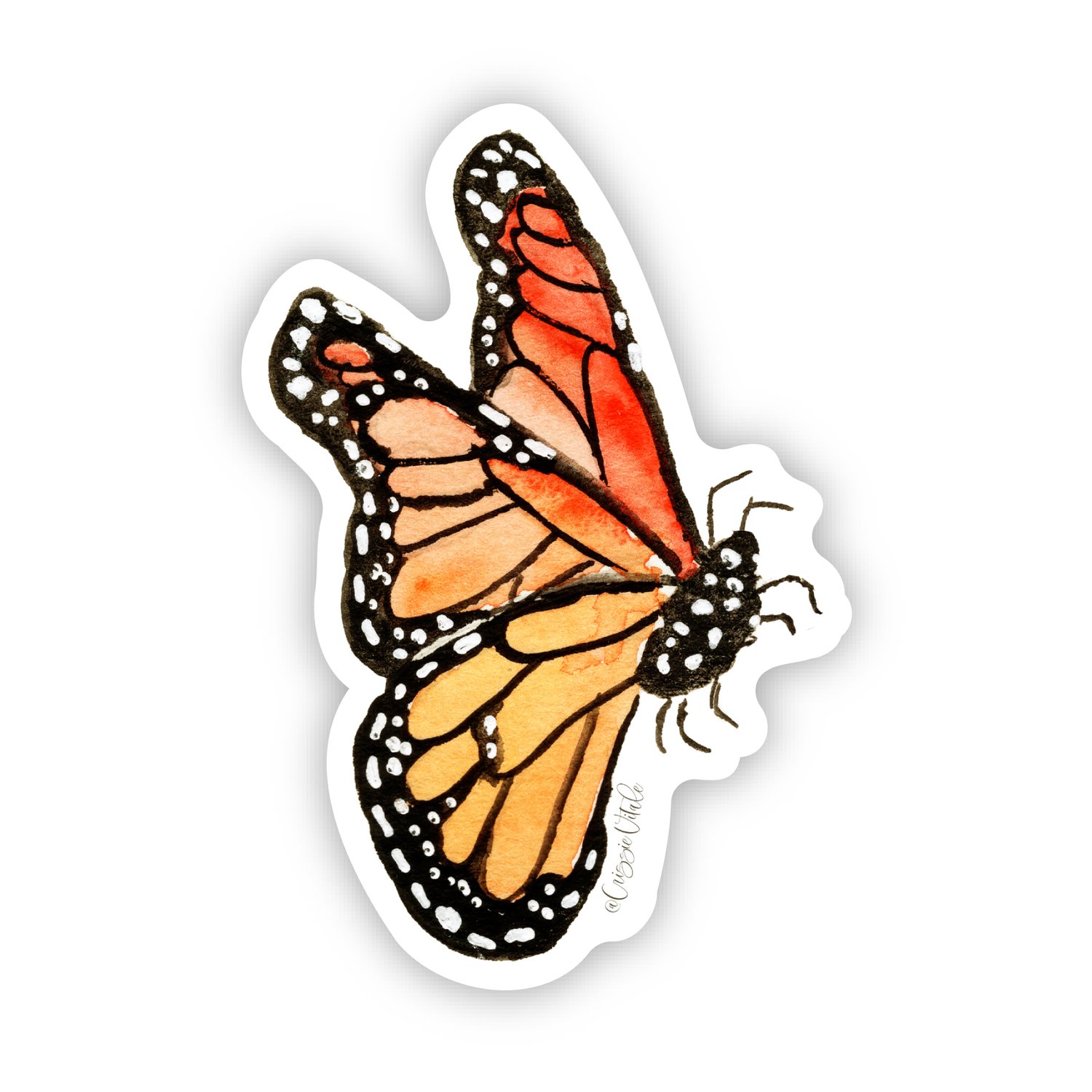 Butterfly Sticker | Monarch — Crissie Vitale Creative