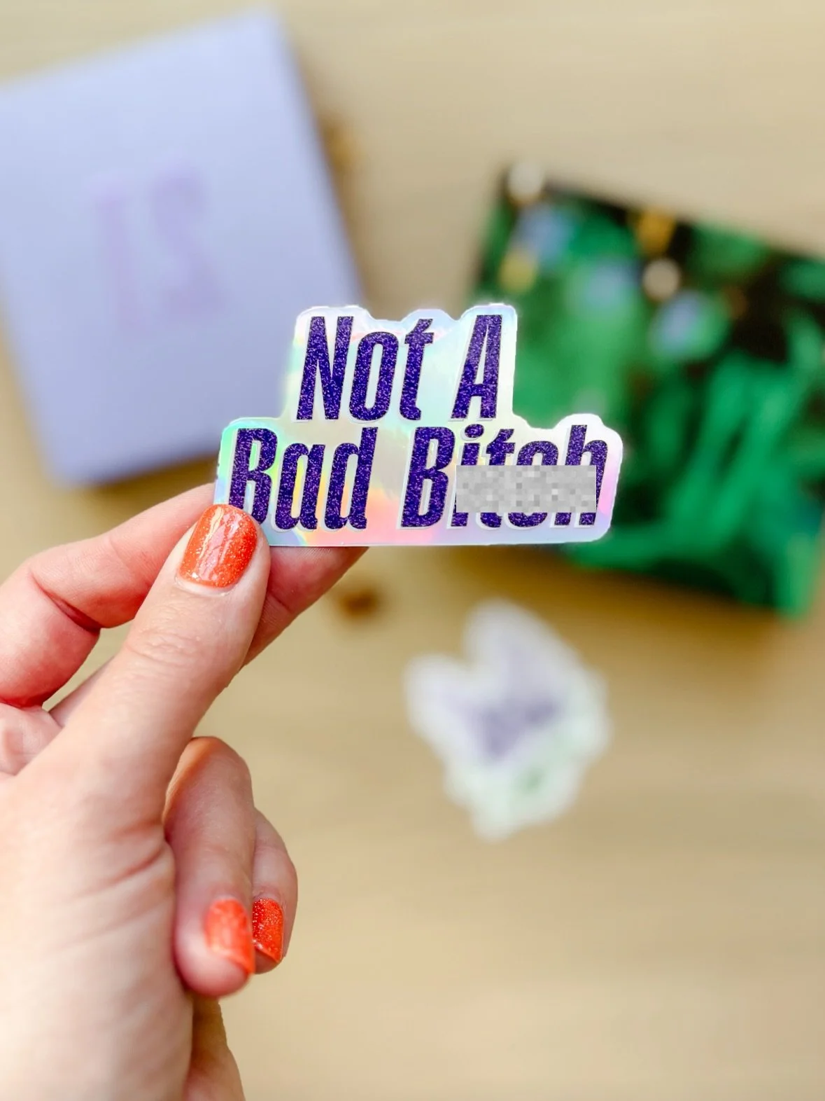 Eeek! Looks what’s here! Inspired by lyrics in Eldest Daughter, obsessed. If you want one comment below 👇 with “lilac” or “hologram” and how many! I’ll DM you to complete the order! 
$4.50 each + shipping (around