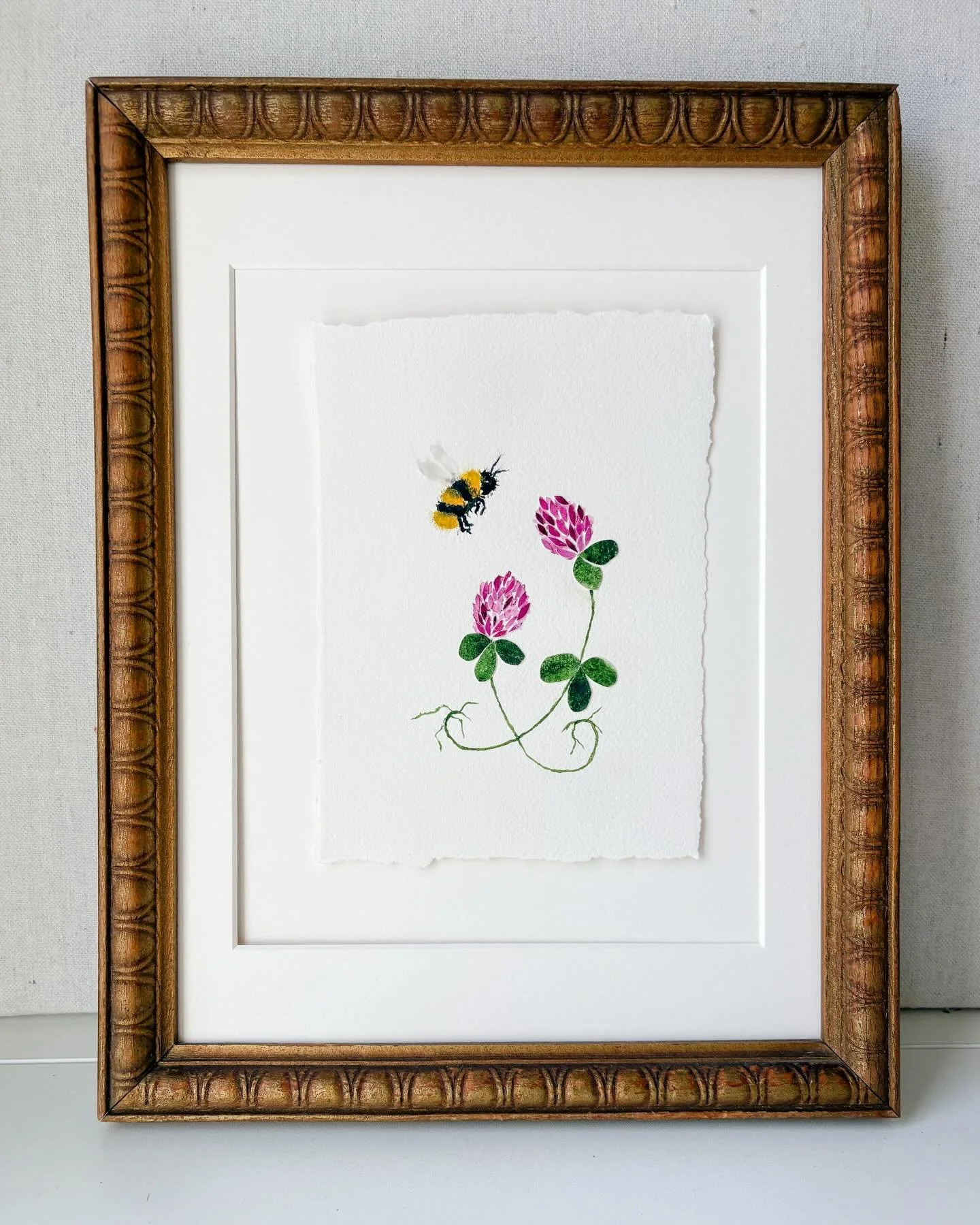 ✨I need your help!! Which version do you prefer - matted floating on white, or with the blue wash background?? (Swipe for both!)