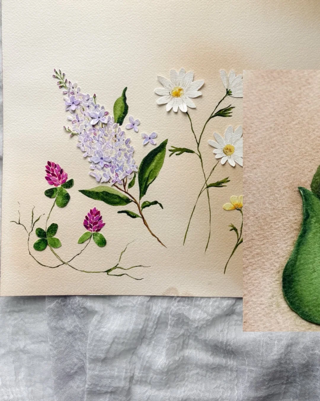 Attempting to regulate my nervous system by making art with watercolor and cut up paper. Hope this scroll through my collaged garden brings you a moment of peace today. 🩷 

Putting the finishing touches on this Emily Dickinson  inspired collection, 