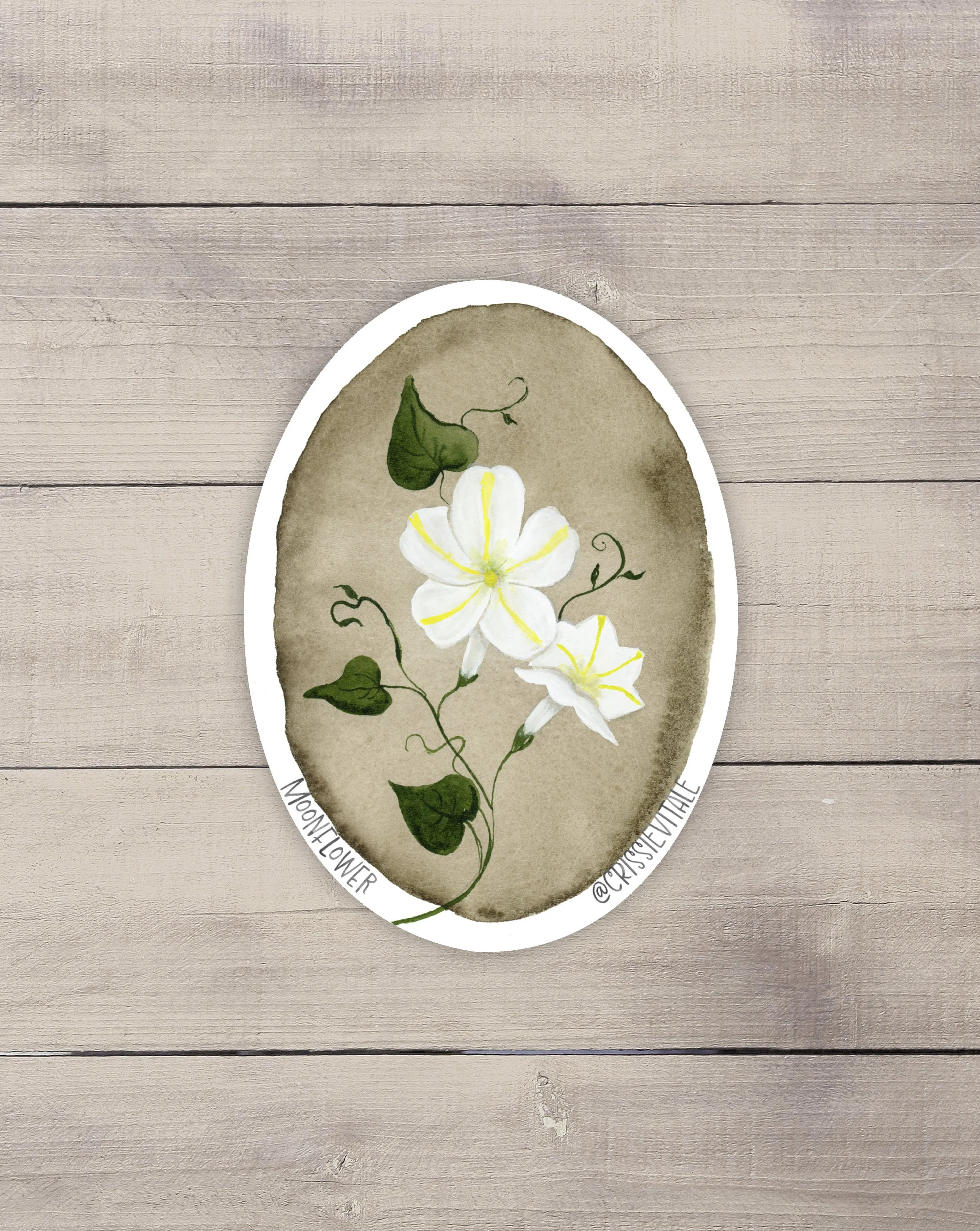 MoonFlower Vinyl Sticker