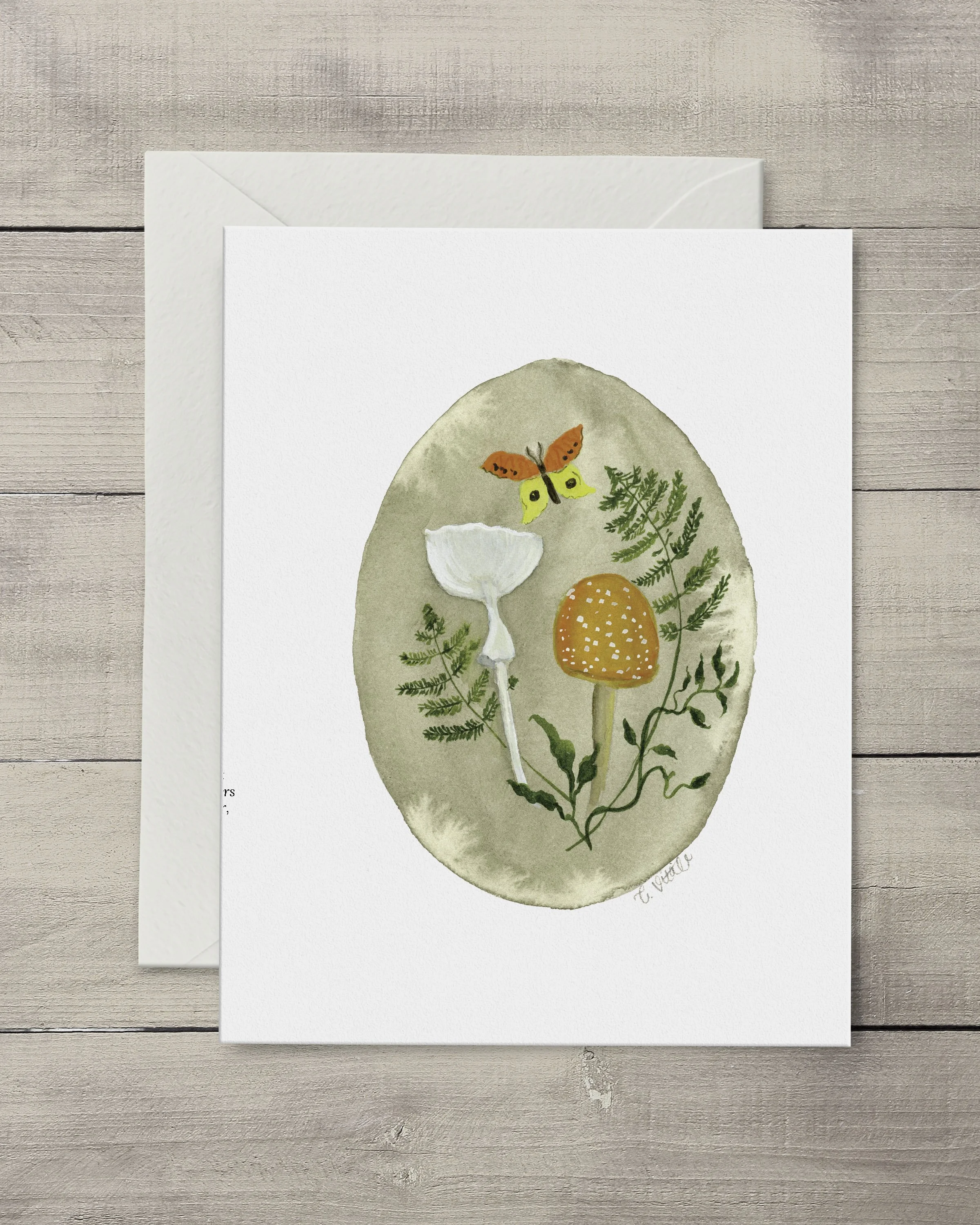 Poisonous Mushroom Note Card