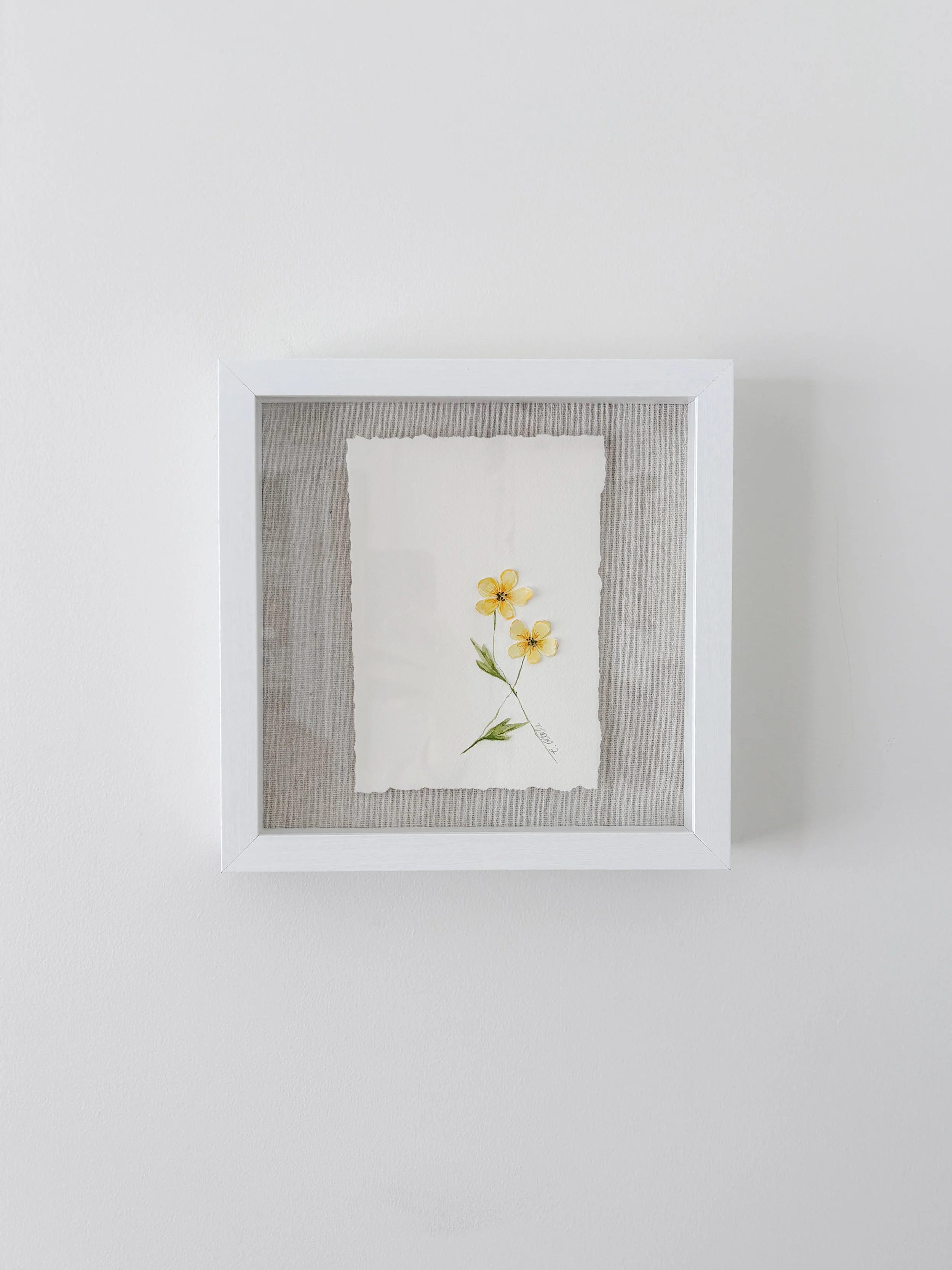 Framed Original Watercolor | Nature Rarer Uses Yellow