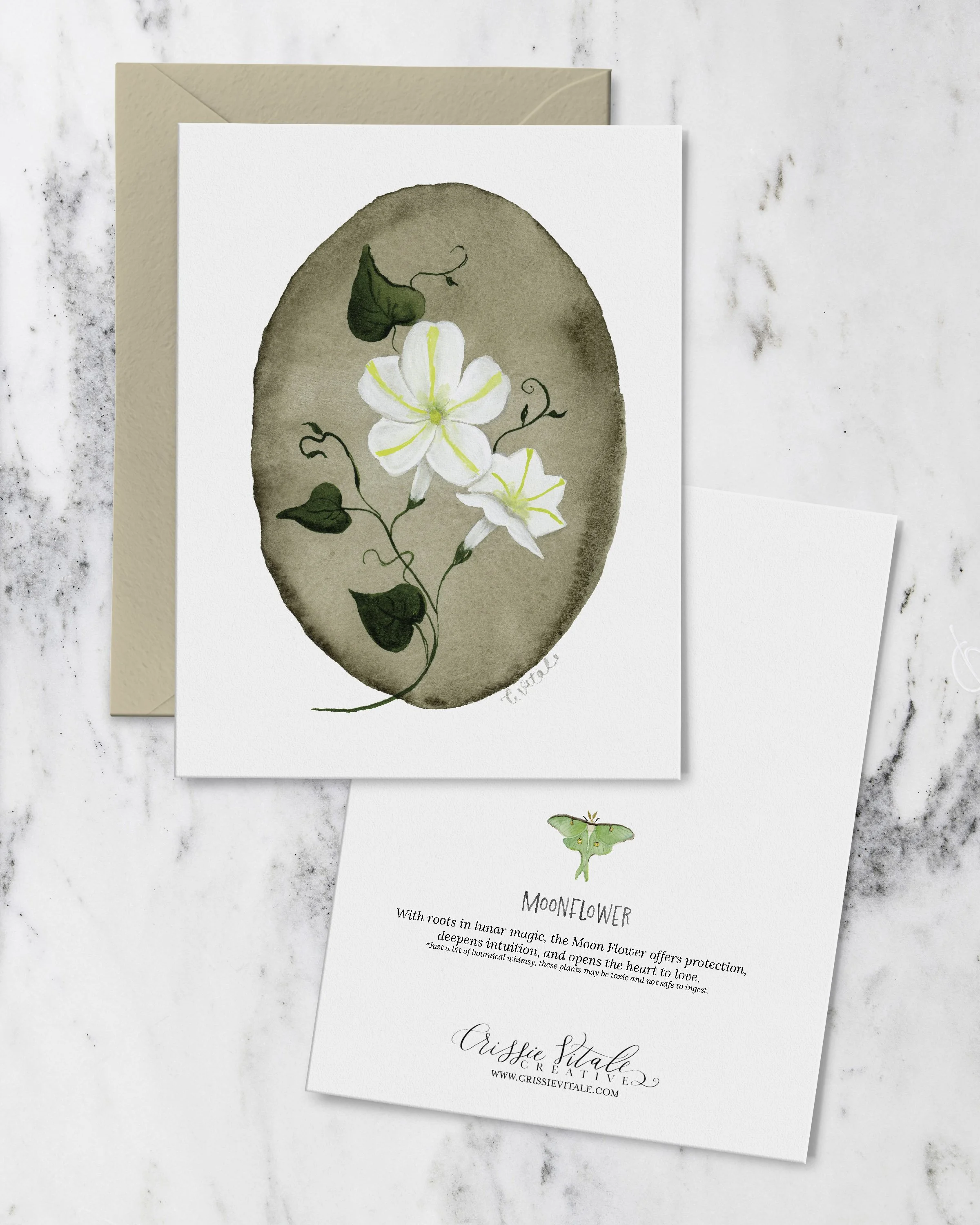 MoonFlower Note Cards