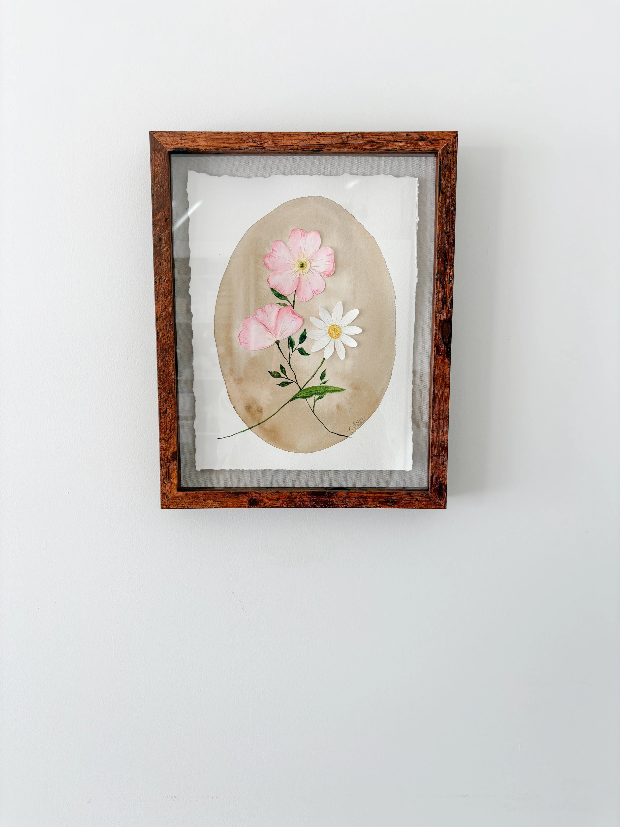Framed Original Watercolor | I Hide Myself Within My Flower