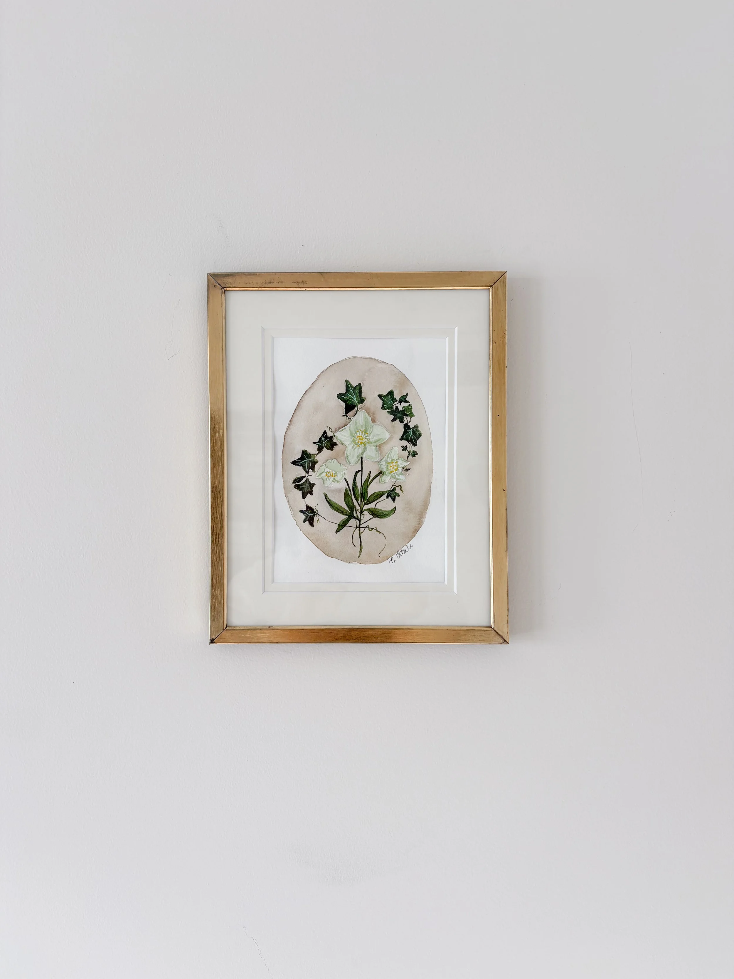 Framed Original Watercolor | Winter's Tale: Evergreen Vow