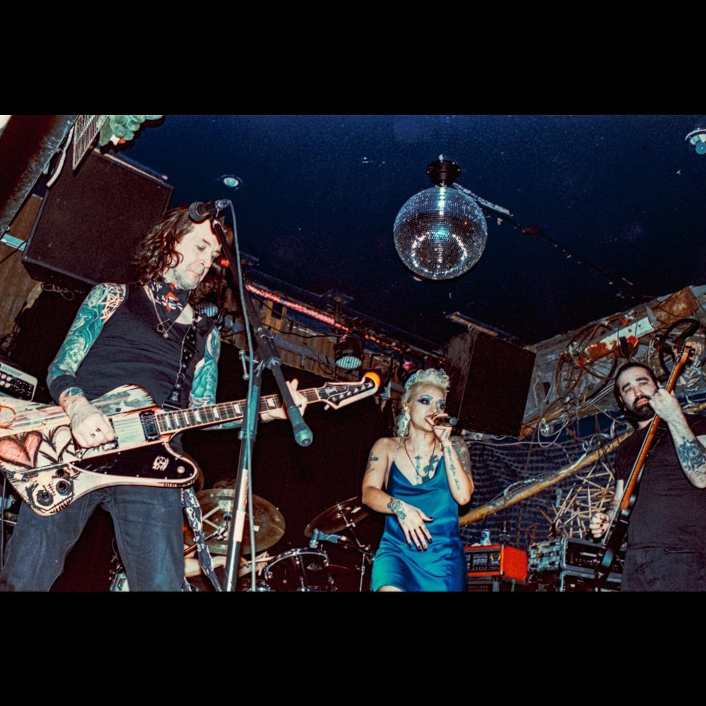 Killer photography by @lyon_shoots at @scrapfestlive @bovinesexclub for my album release party. He shot these on film and processed them at home.. how cool is that? 💚🤘🏼 #lyonsmithphotography 
 
Thanks for making me look cool boys @stacy_stray @zna