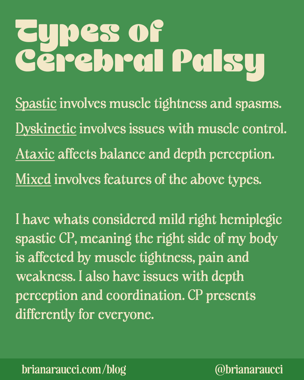 Types of Cerebral Palsy