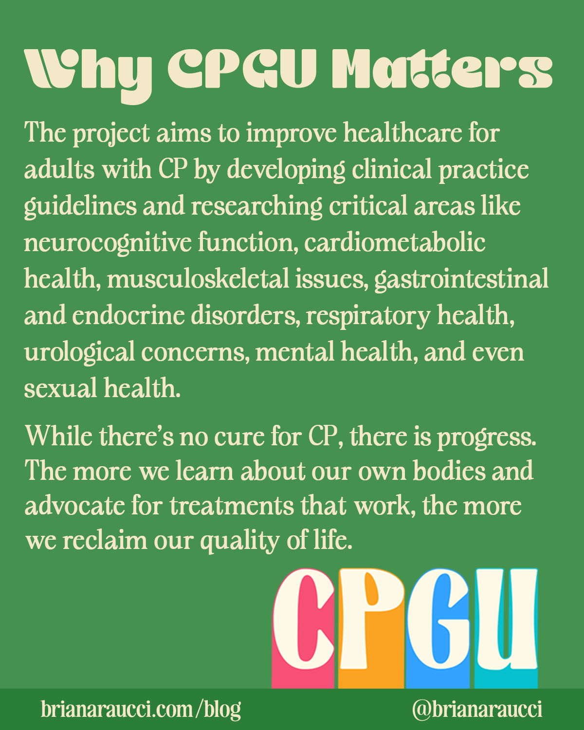 Why CPGU Matters