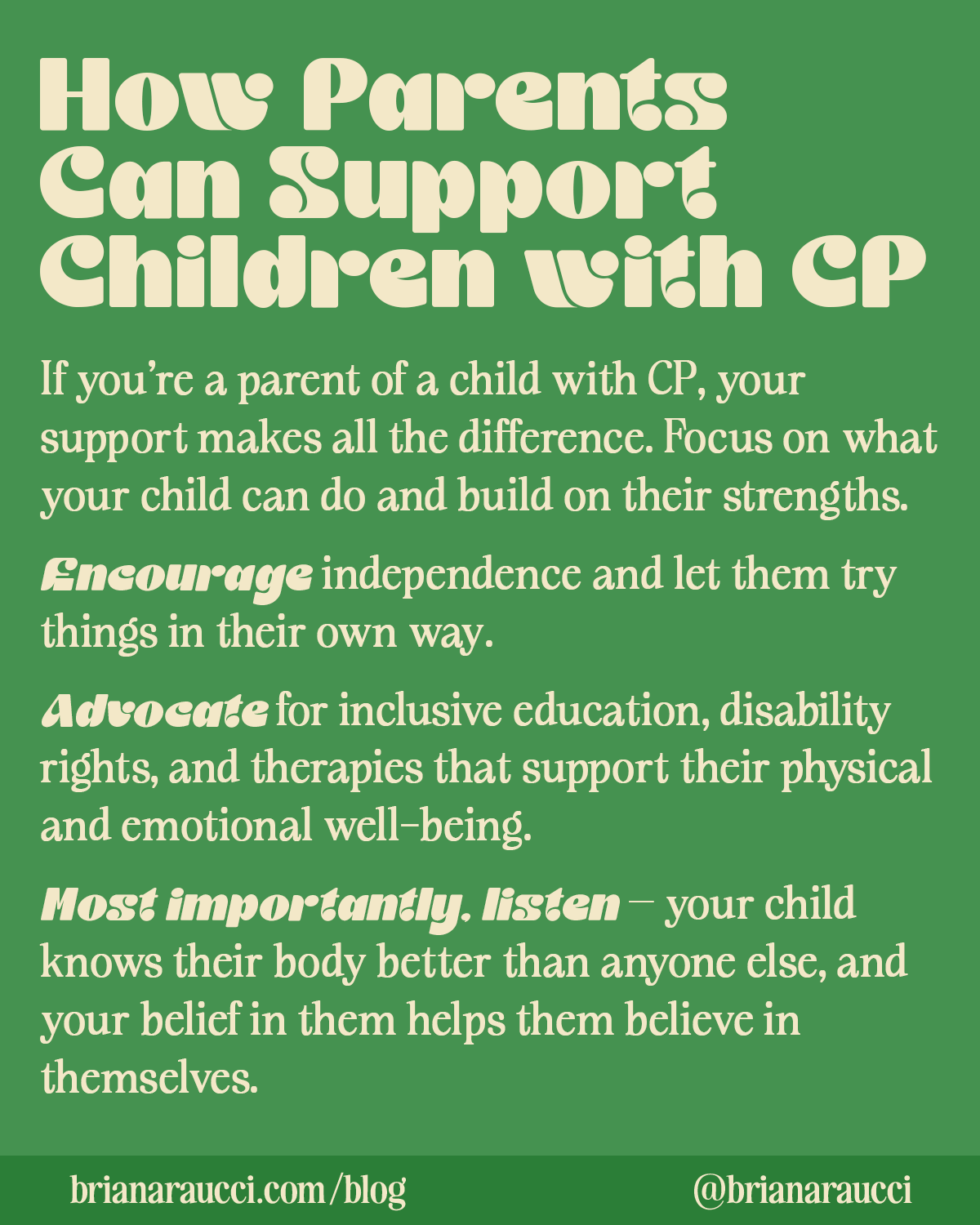 How Parents Can Support Children with CP