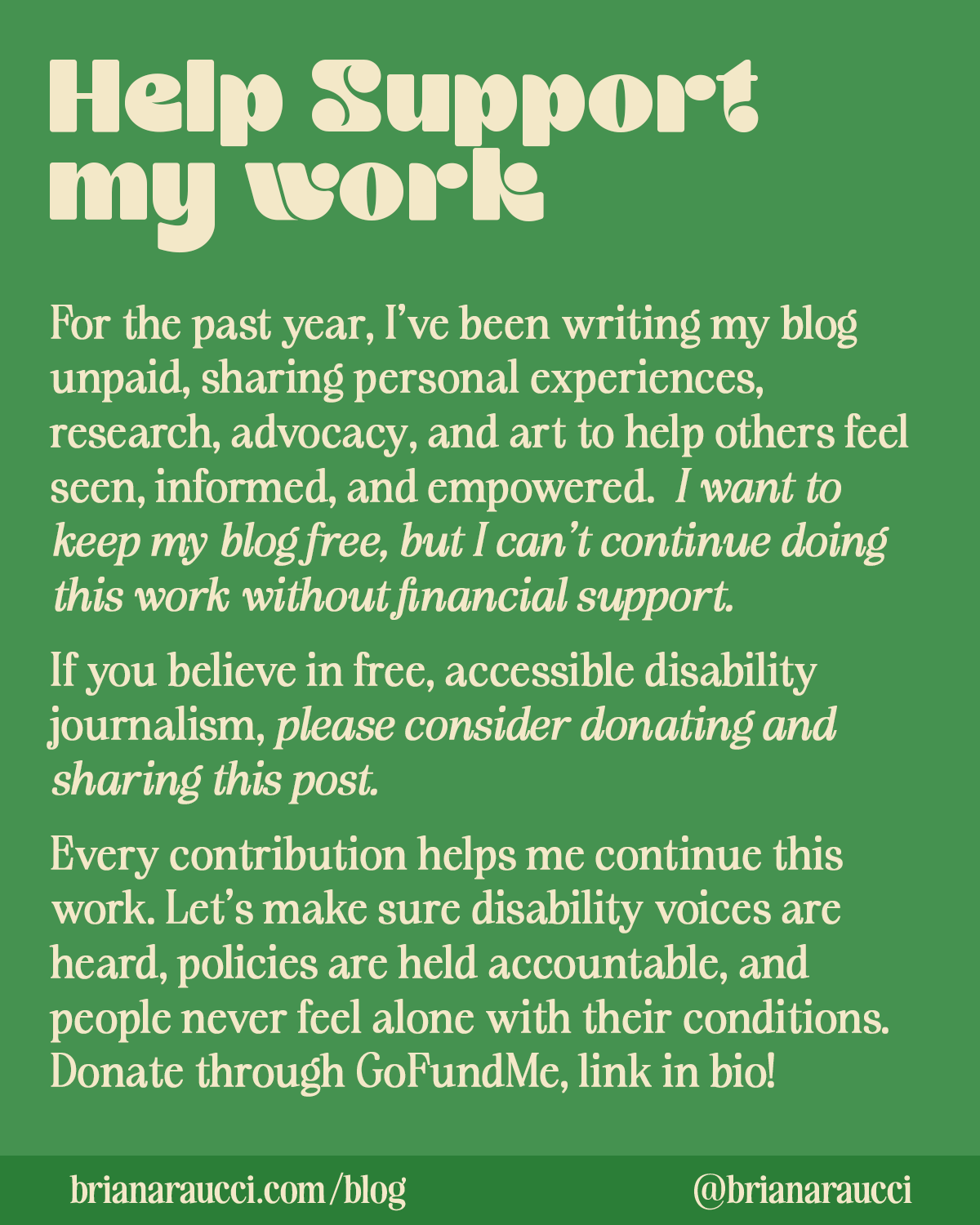 Help Support My Work