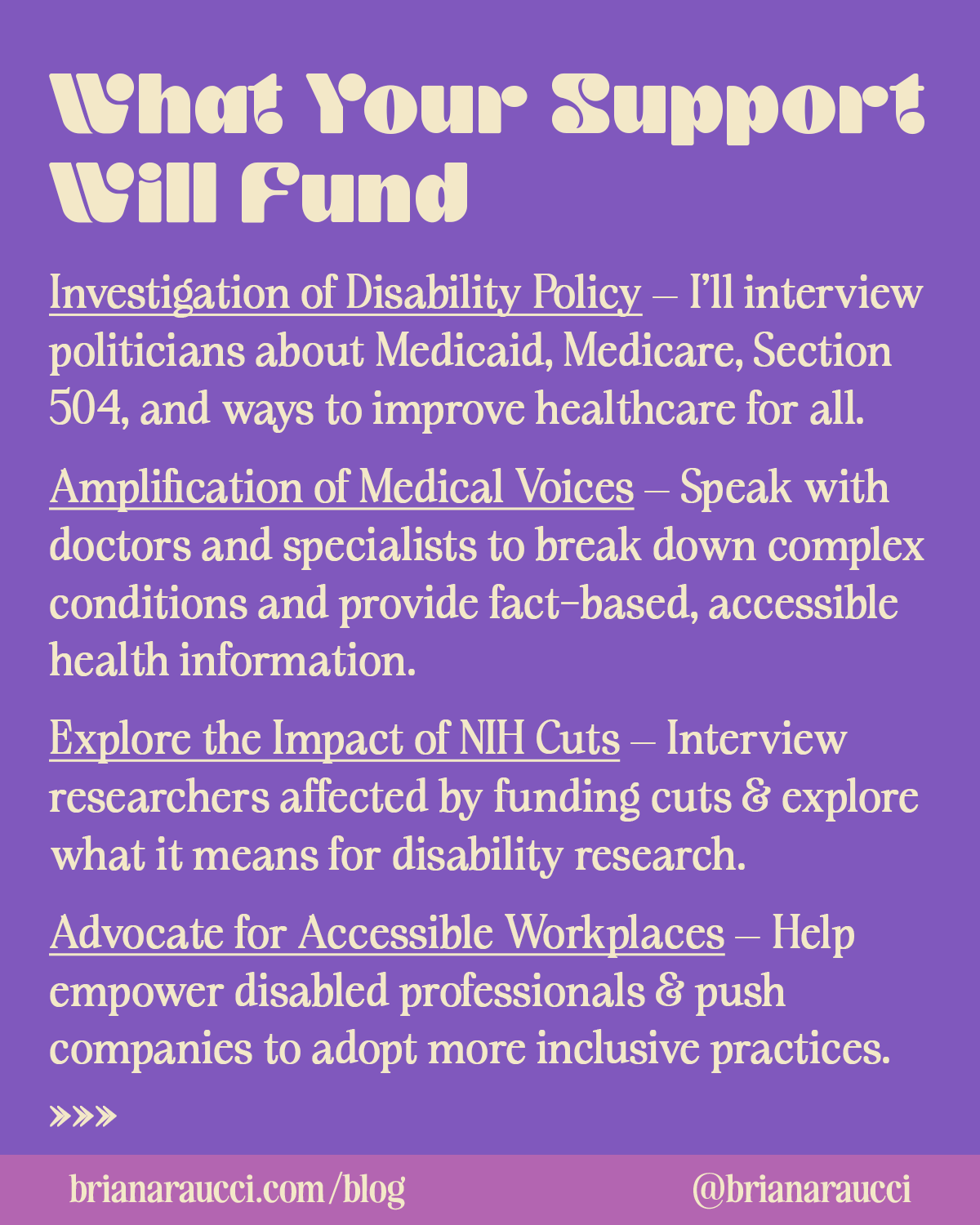 What Your Support Will Fund