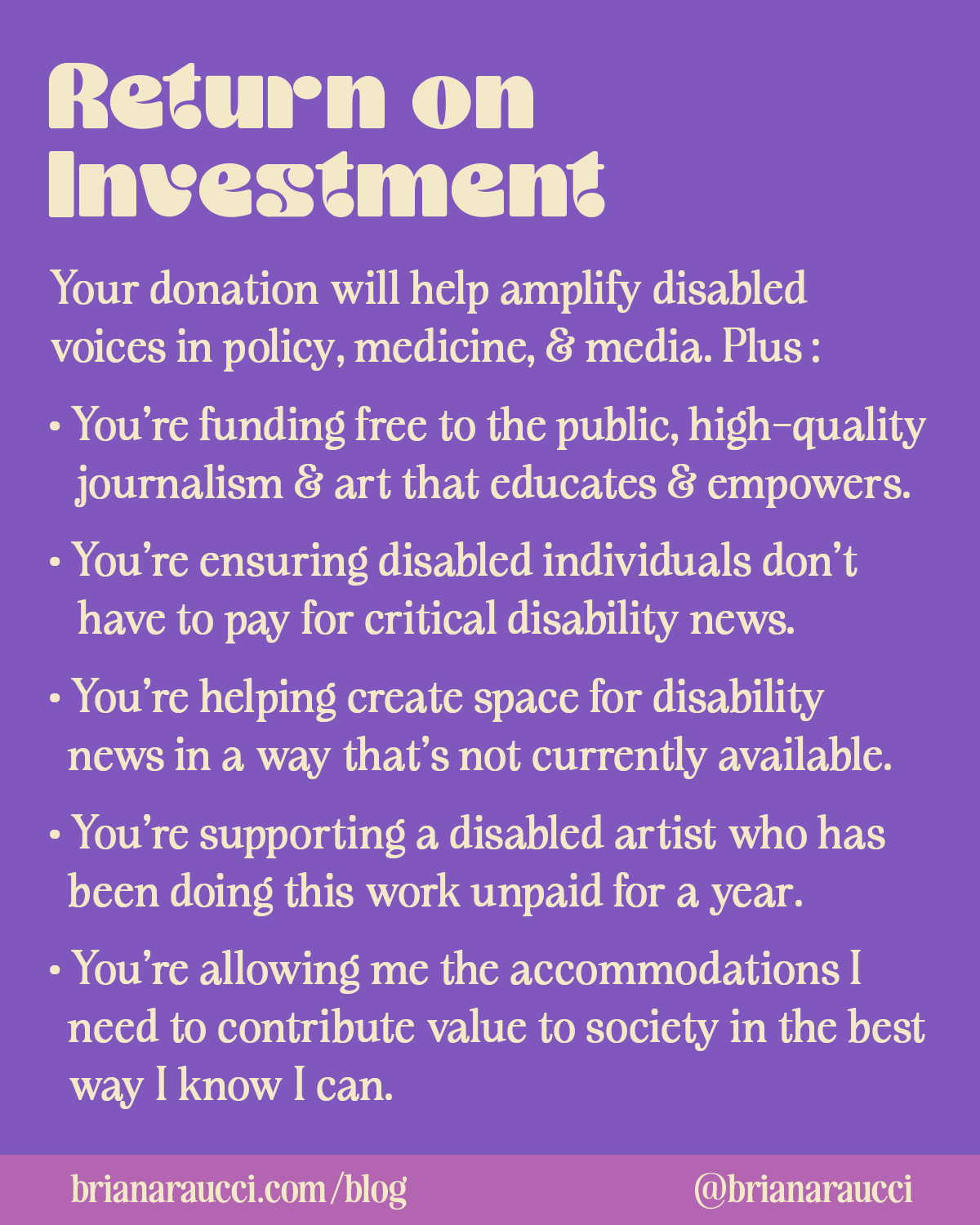 Return on Investment